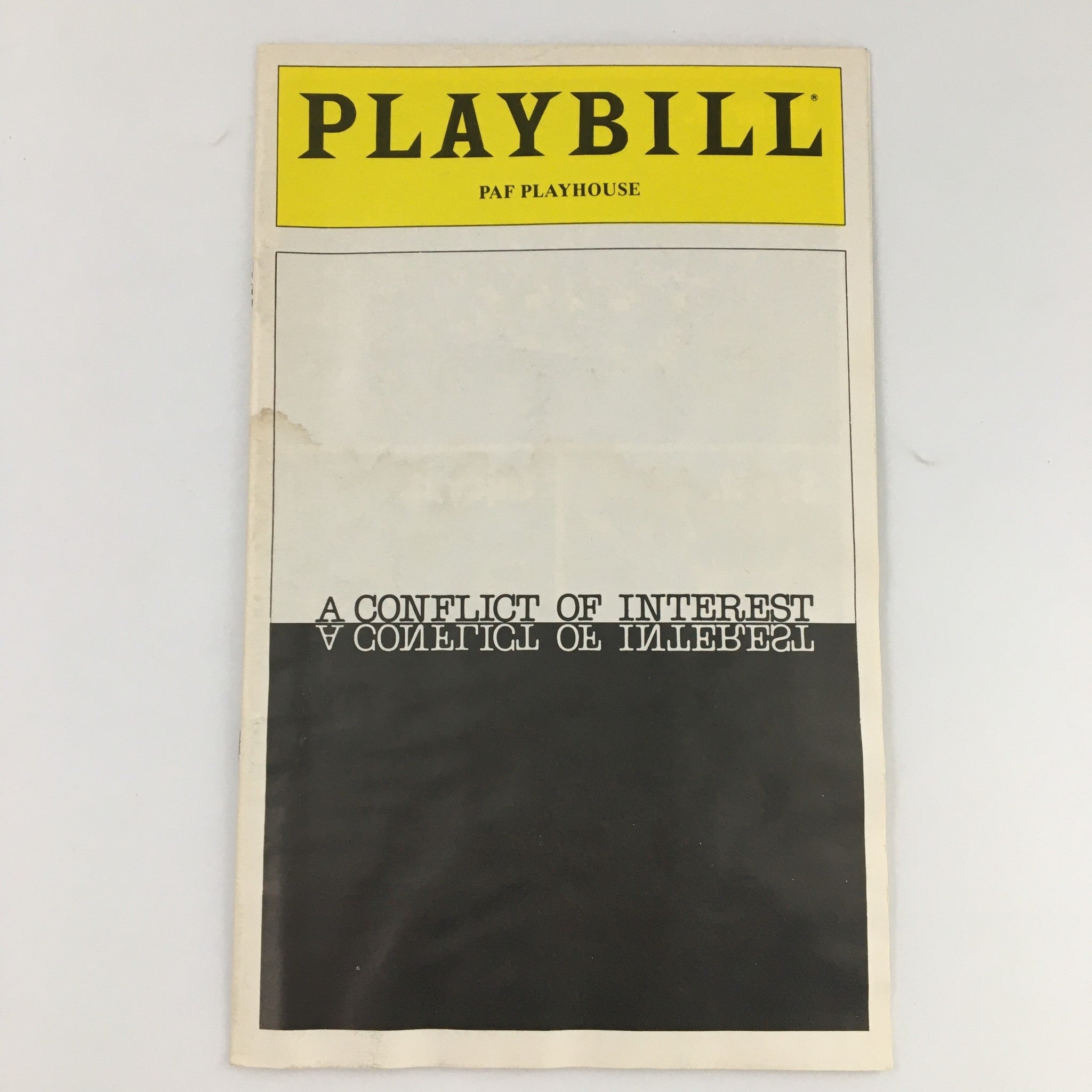 1979 Playbill PAF Playhouse A Conflict of Interest William Robertson, Don Casey