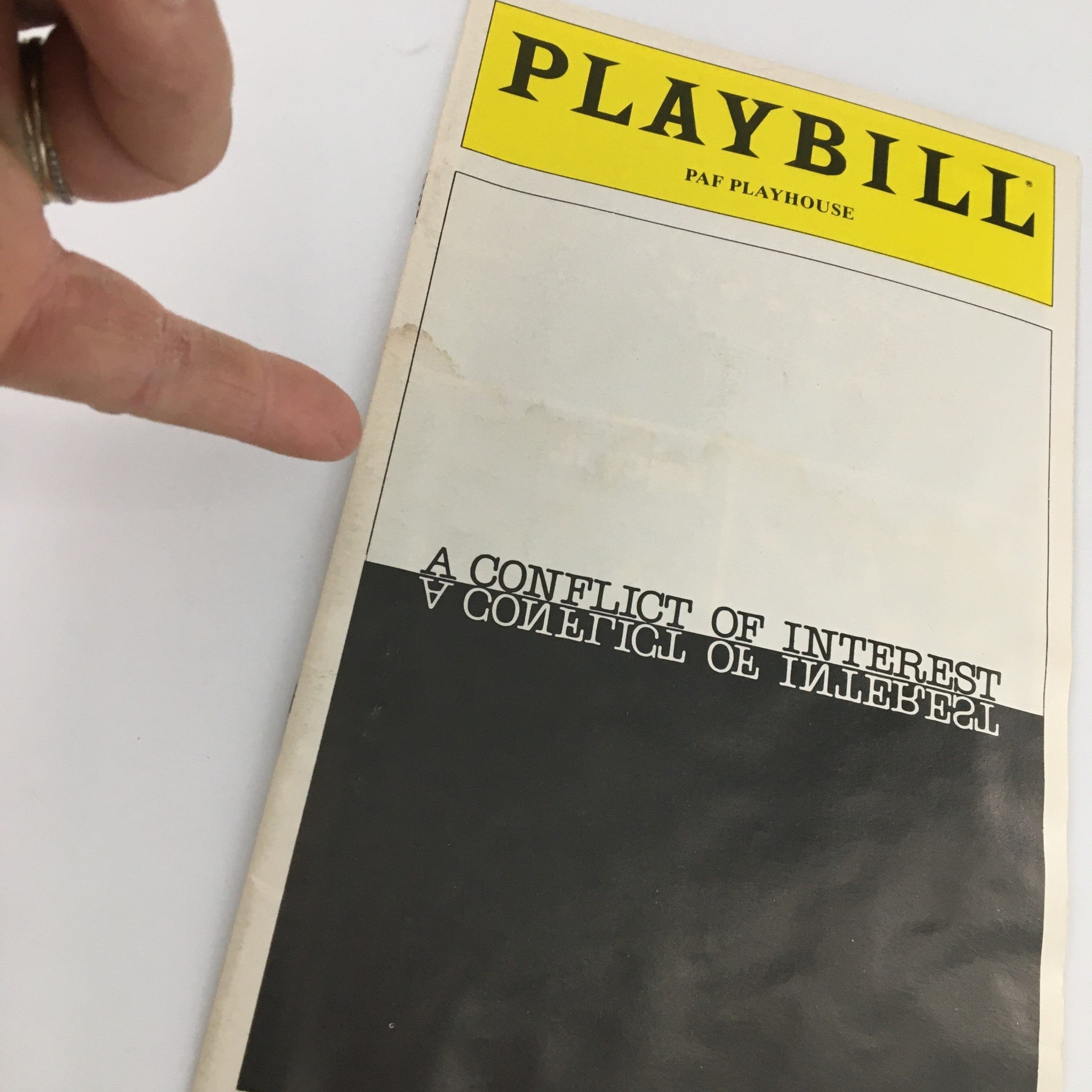 1979 Playbill PAF Playhouse A Conflict of Interest William Robertson, Don Casey