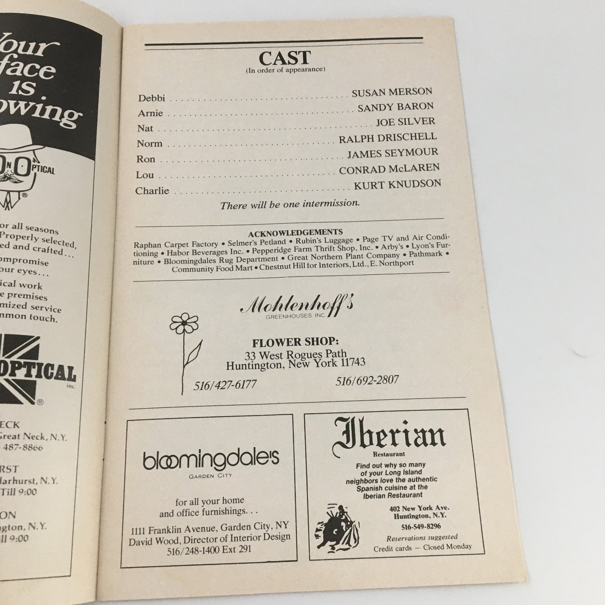 1979 Playbill PAF Playhouse Good Evening Ladies and Gentlemen, Sandy Baron