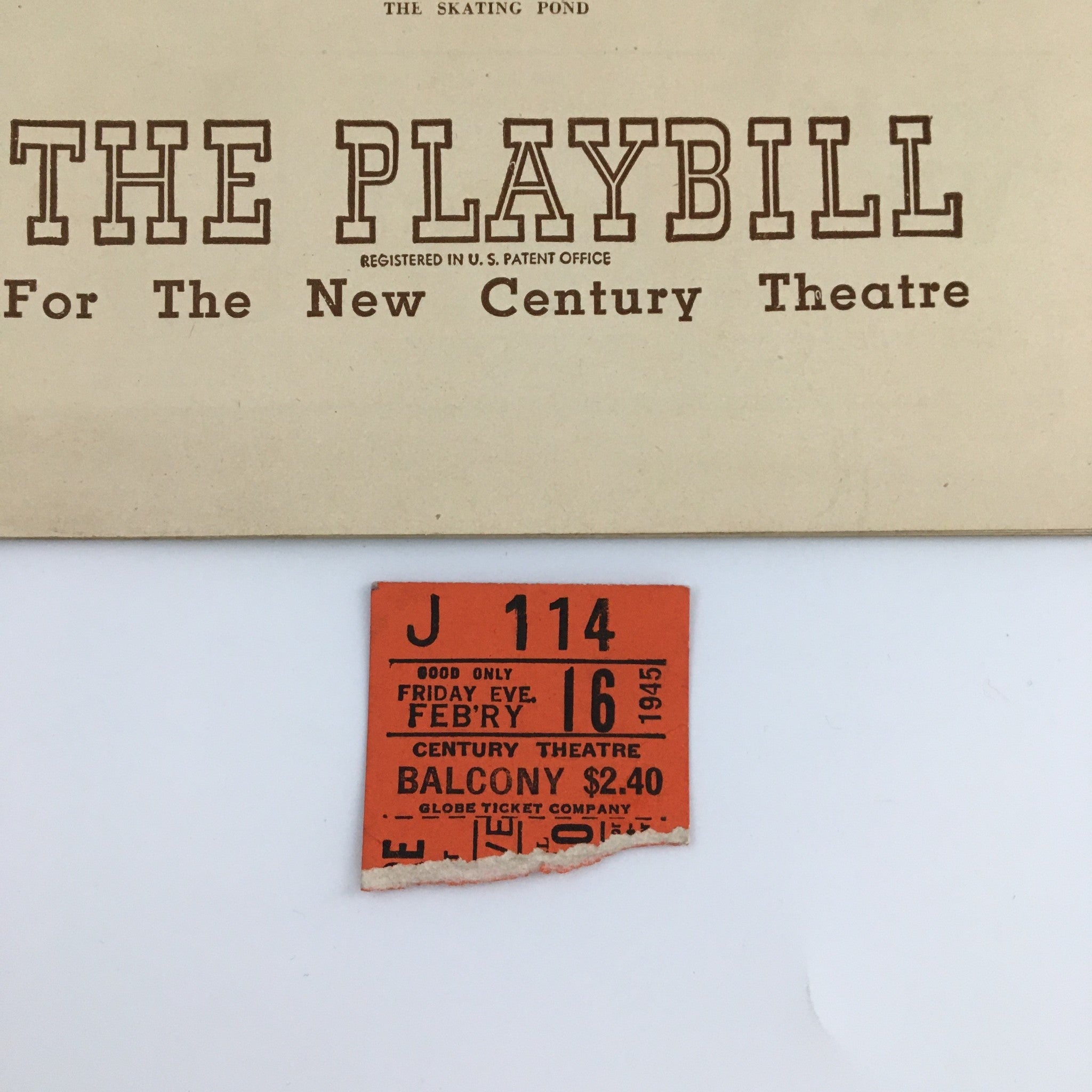 1945 Playbill The New Century Theatre 'Up In Central Park' Wilbur Evans