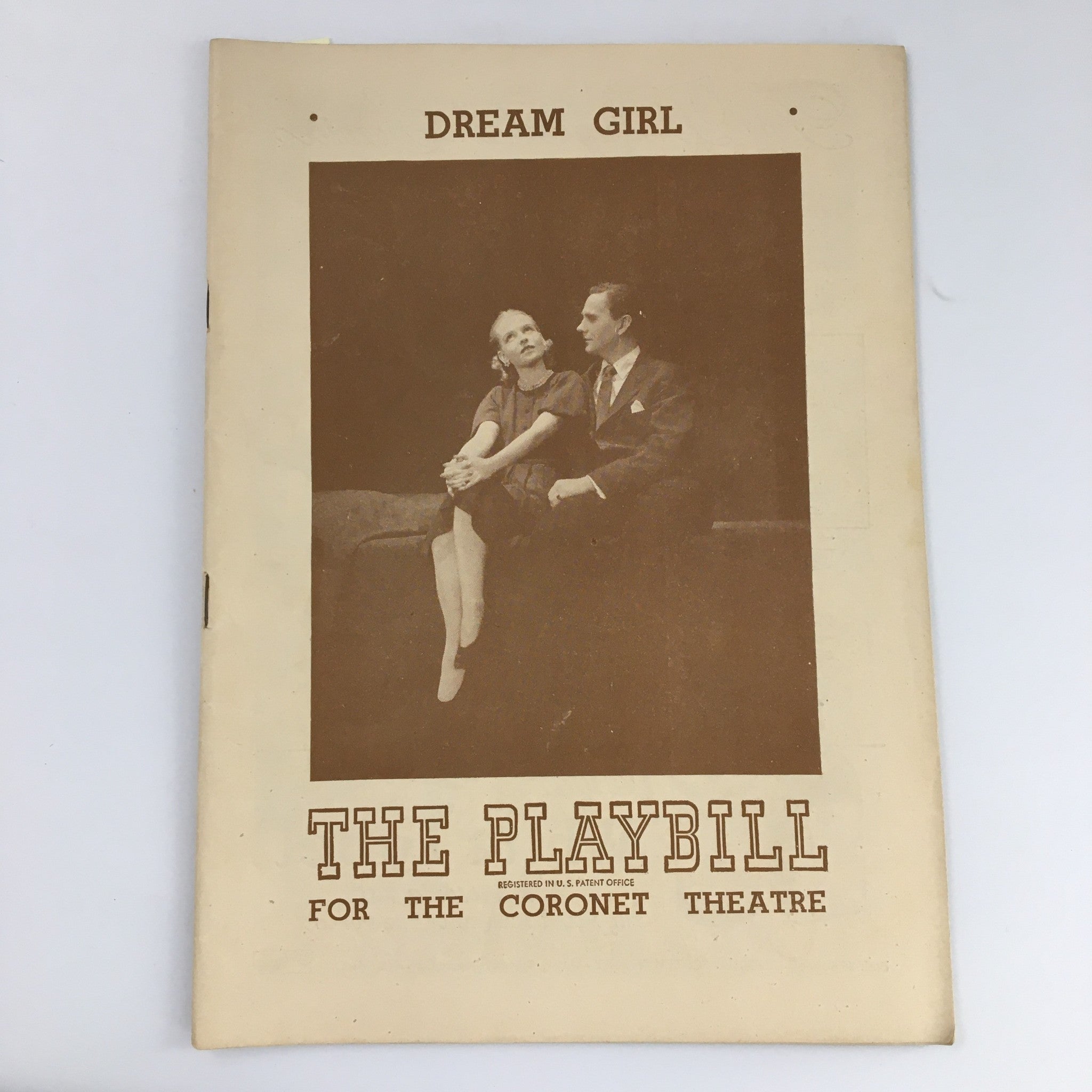 1945 Playbill The Coronet Theatre 'Dream Girl' Wendell Corey and Evelyn Varden