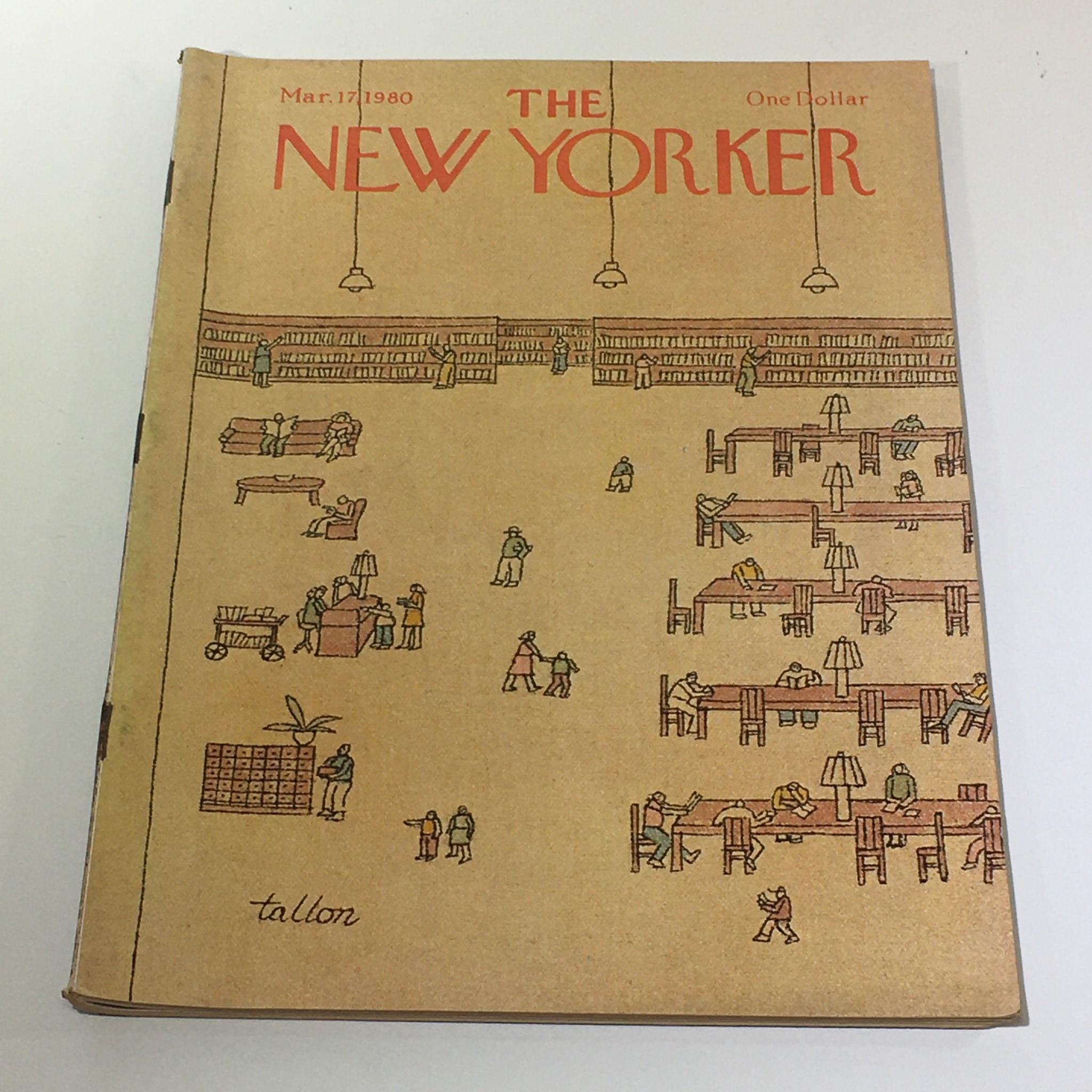 The New Yorker Magazine March 17 1980 Full Theme Cover by Robert Tallon No Label