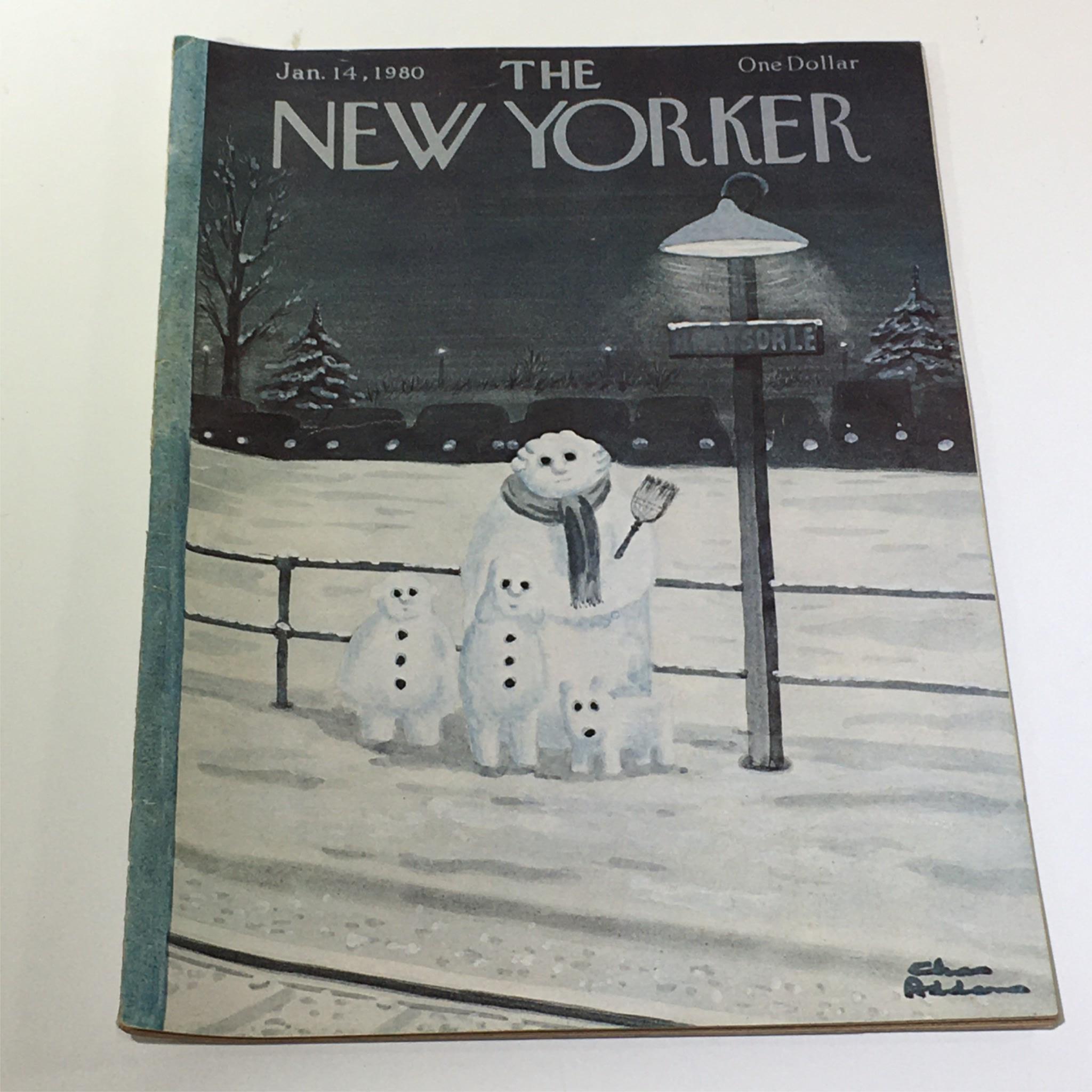 The New Yorker Magazine January 14 1980 Full Theme Cover by Chas Addams