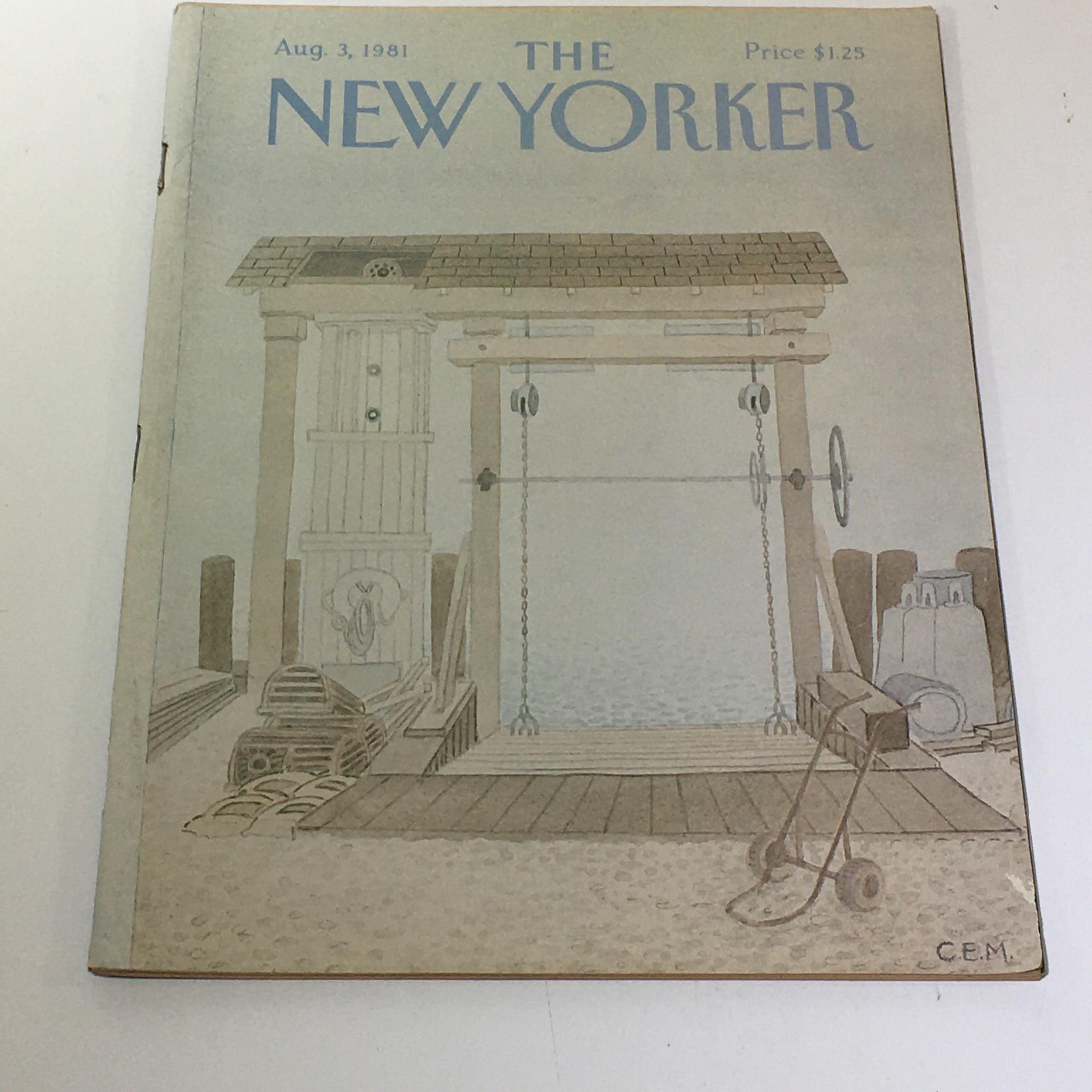 The New Yorker Magazine August 3 1981 Full Theme Cover by Charles E. Martin