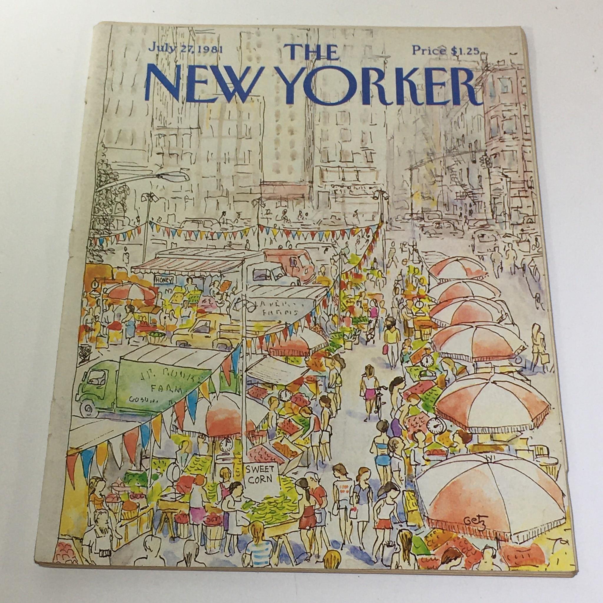 The New Yorker: July 27 1981 Full Magazine/Theme Cover Arthur Getz