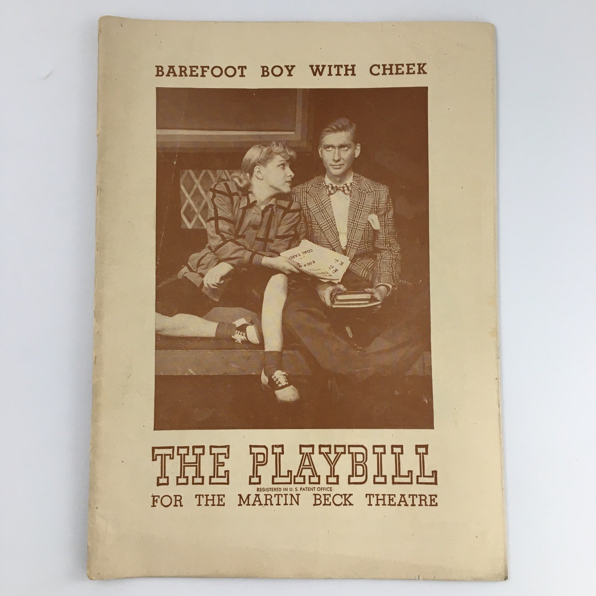 1947 Playbill The Martin Beck Theatre 'Barefoot Boy With Cheek' Red Buttons