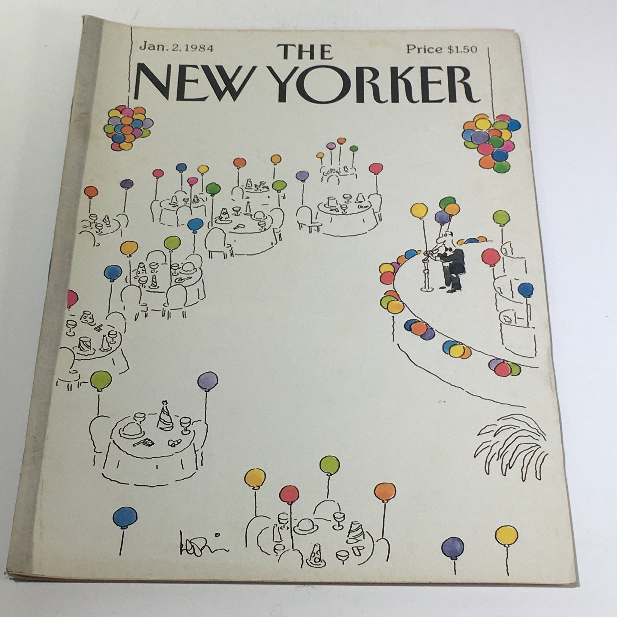 The New Yorker Magazine January 2 1984 Full Theme Cover by Arnie Levin