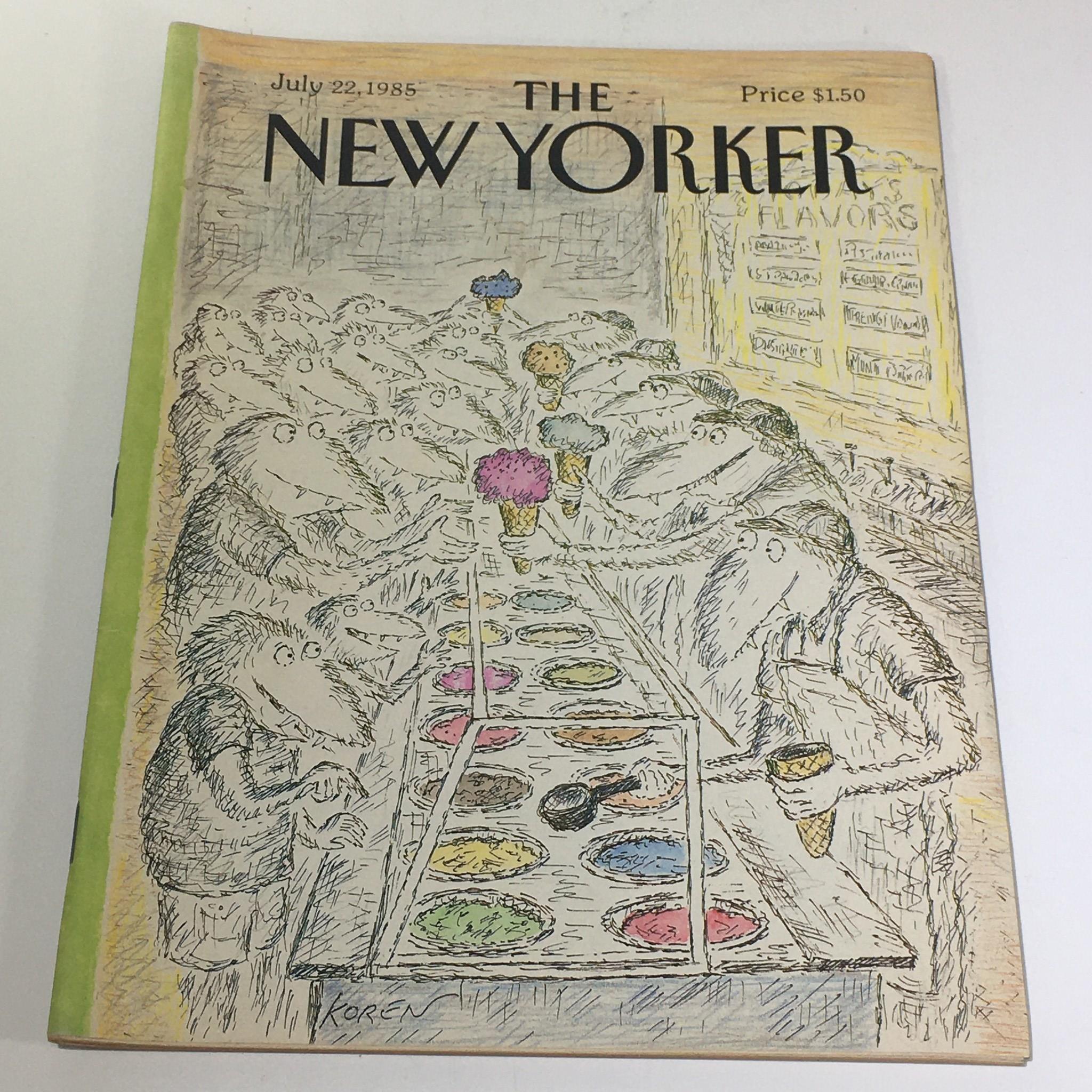 The New Yorker Magazine July 22 1985 Full Theme Cover by Ed Koren