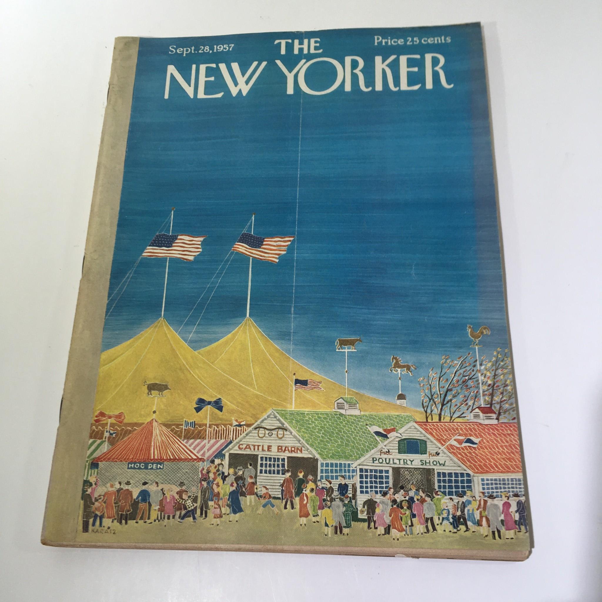 The New Yorker September 28 1957 Full Magazine/Theme Cover Ilonka Karasz