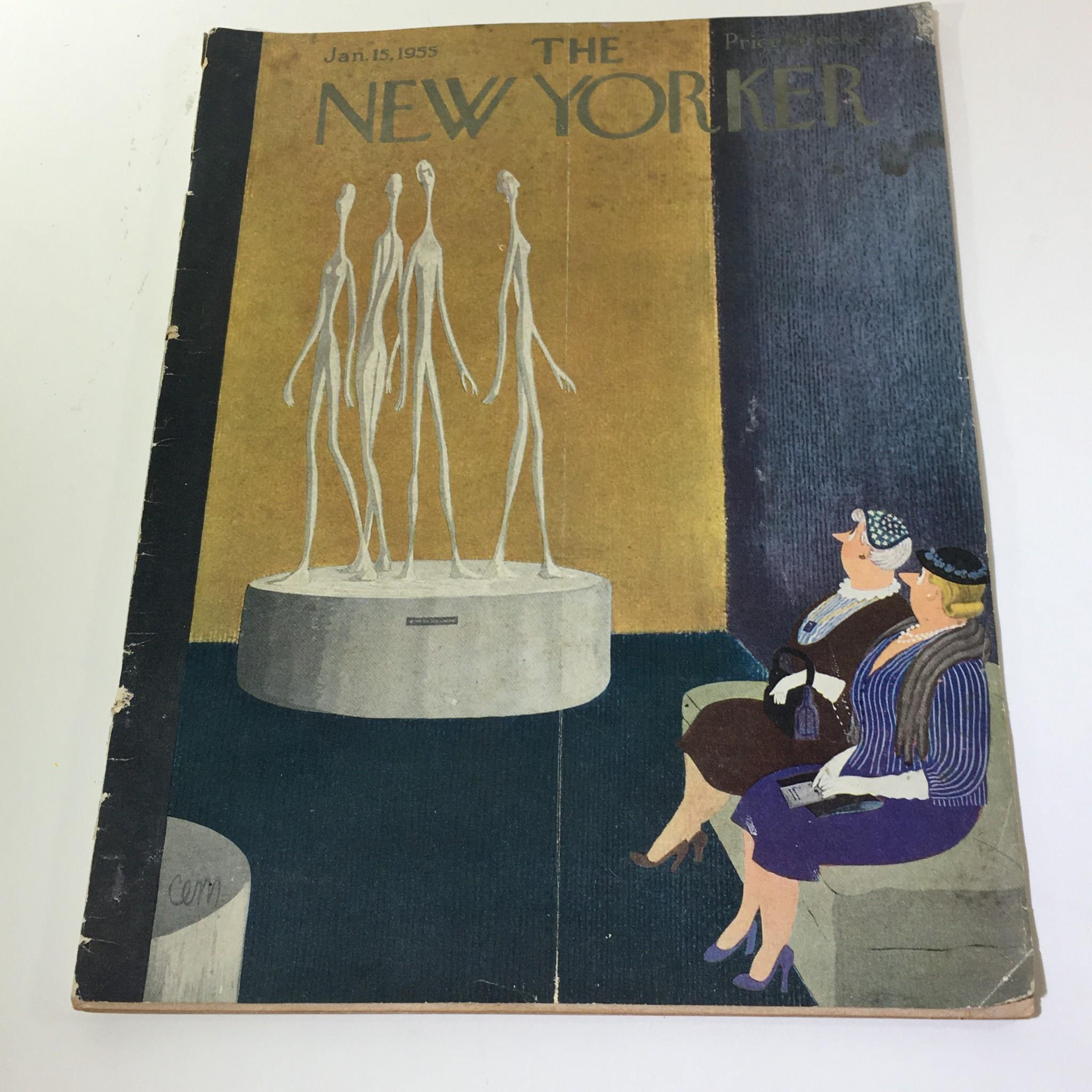 The New Yorker Magazine January 15 1955 Full Theme Cover by Charles E. Martin