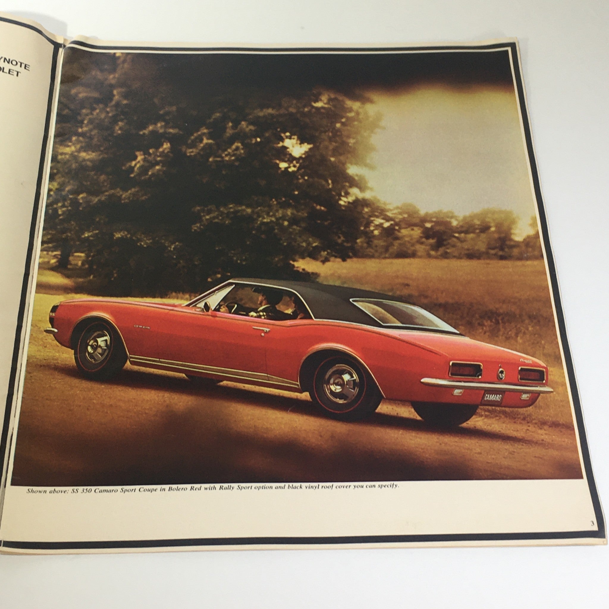 New Camaro Convertible SS 350 Sport Coupe by Chevrolet V-8 Car Catalog Brochure