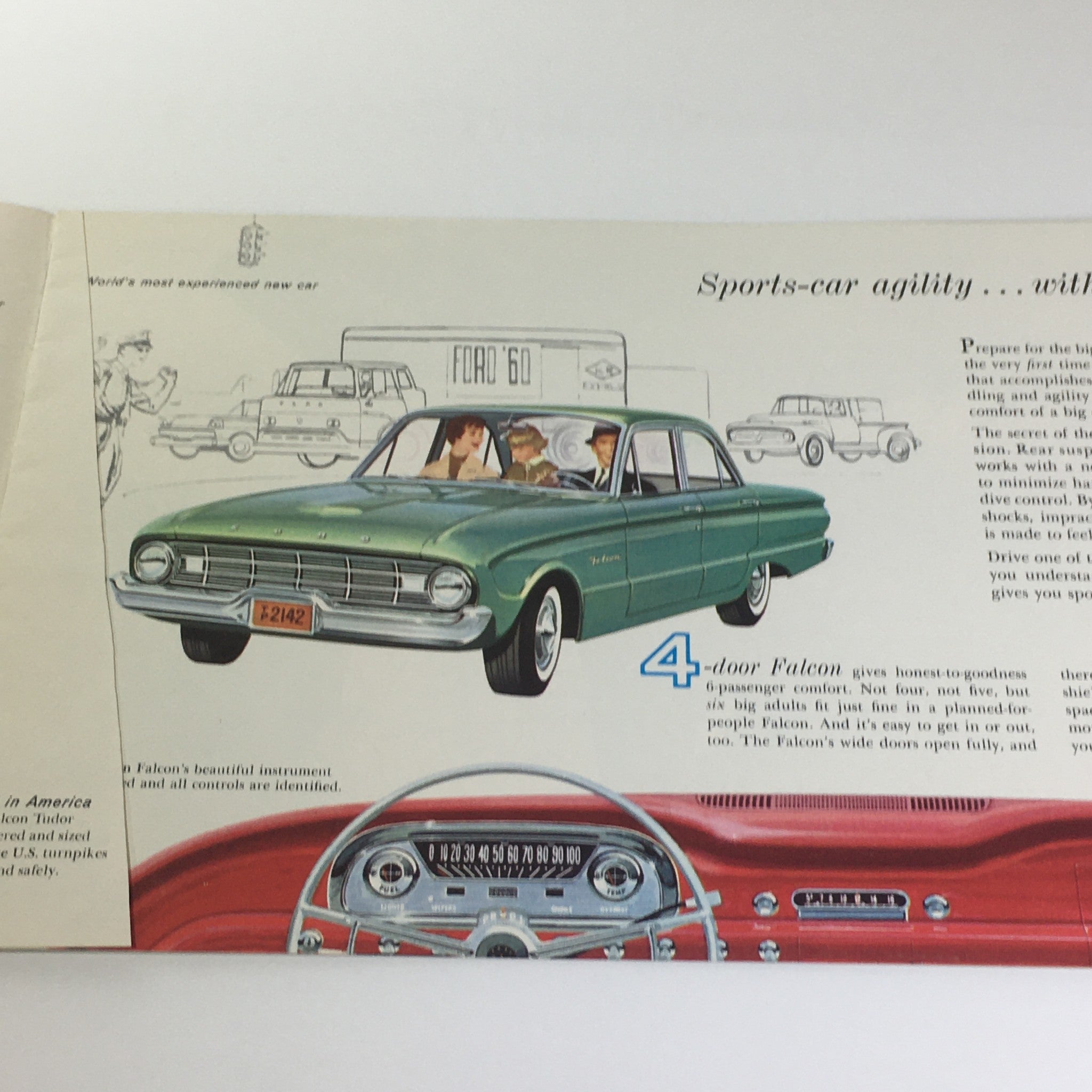 1960 Ford Falcon The New-Size 4-Door 90-HP 144CU Falcon Six Car Catalog Brochure