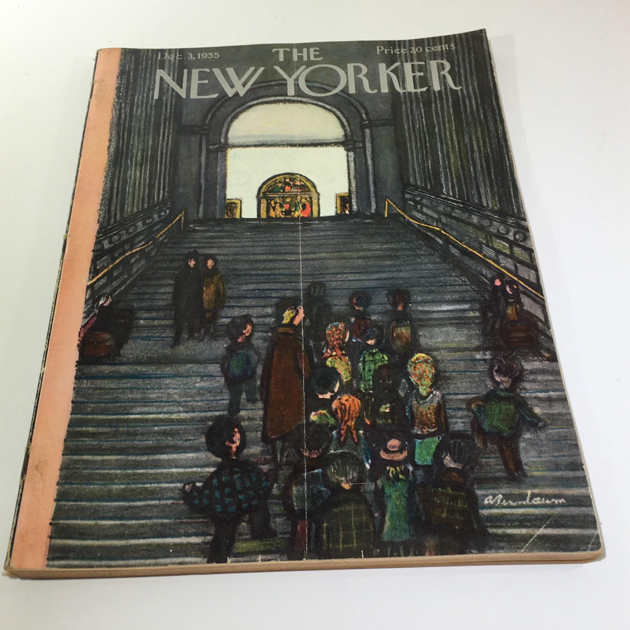 The New Yorker Magazine December 3 1955 Full Theme Cover Abe Birnbaum No Label