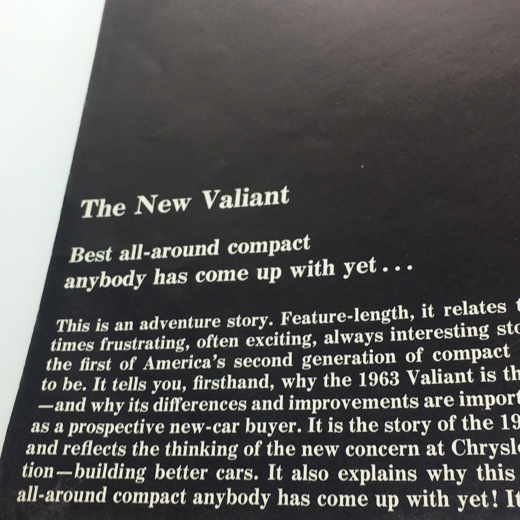 1963 The New Valiant by Chrysler Signet 200 Series 101-HP Car Catalog Brochure