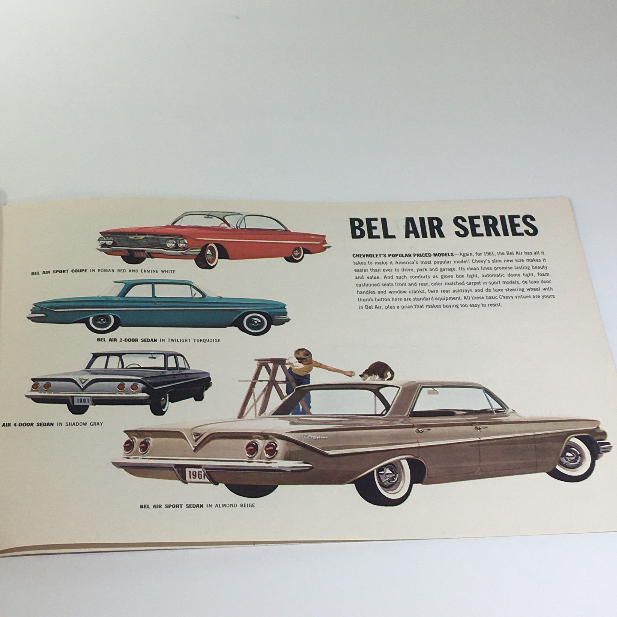 Chevrolet for 1961 Bel Air Series Sport Coupe 4-Door Sedan Car Catalog Brochure