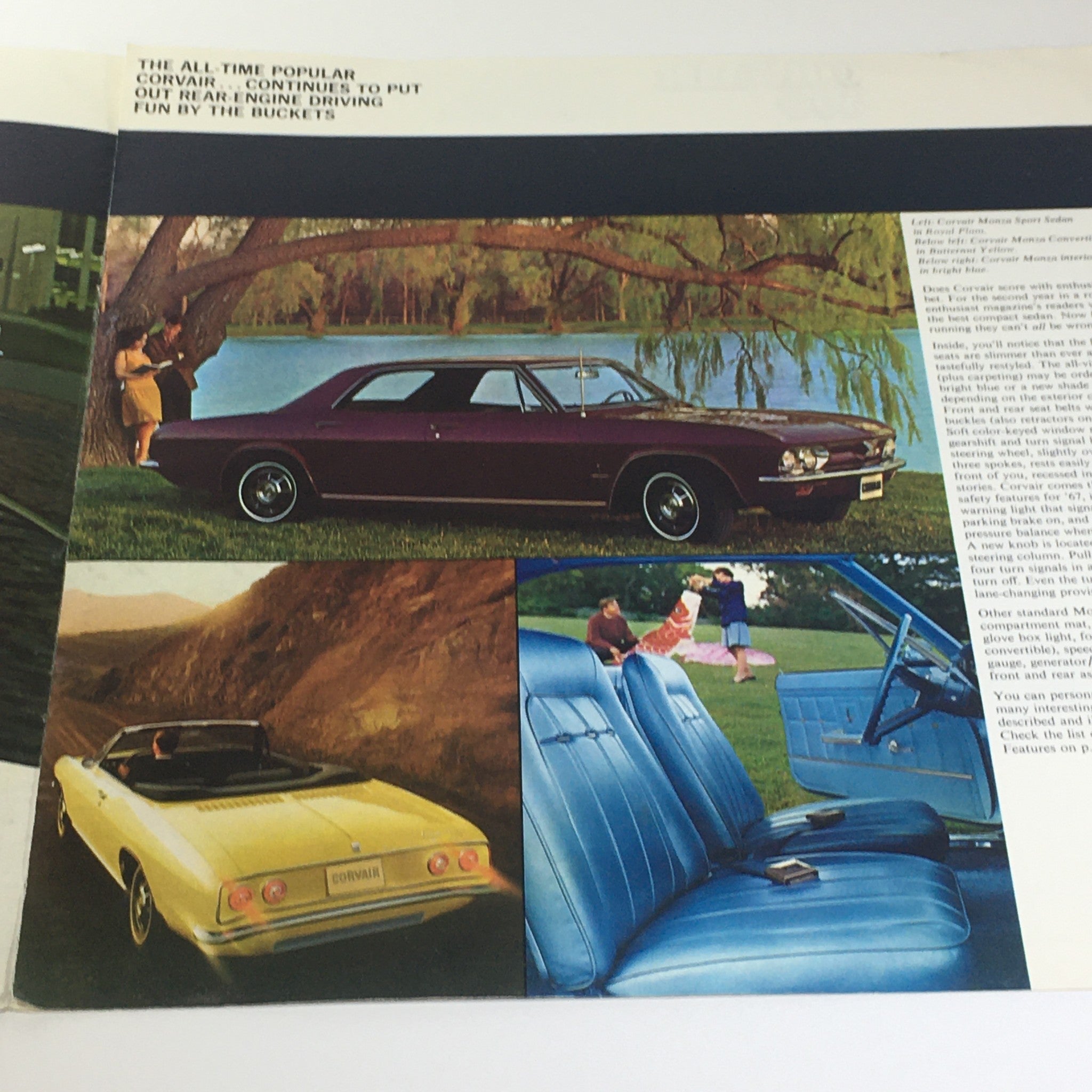 Corvair for 1967 by Chevrolet 2-4 Door Sedan Convertible Car Catalog Brochure