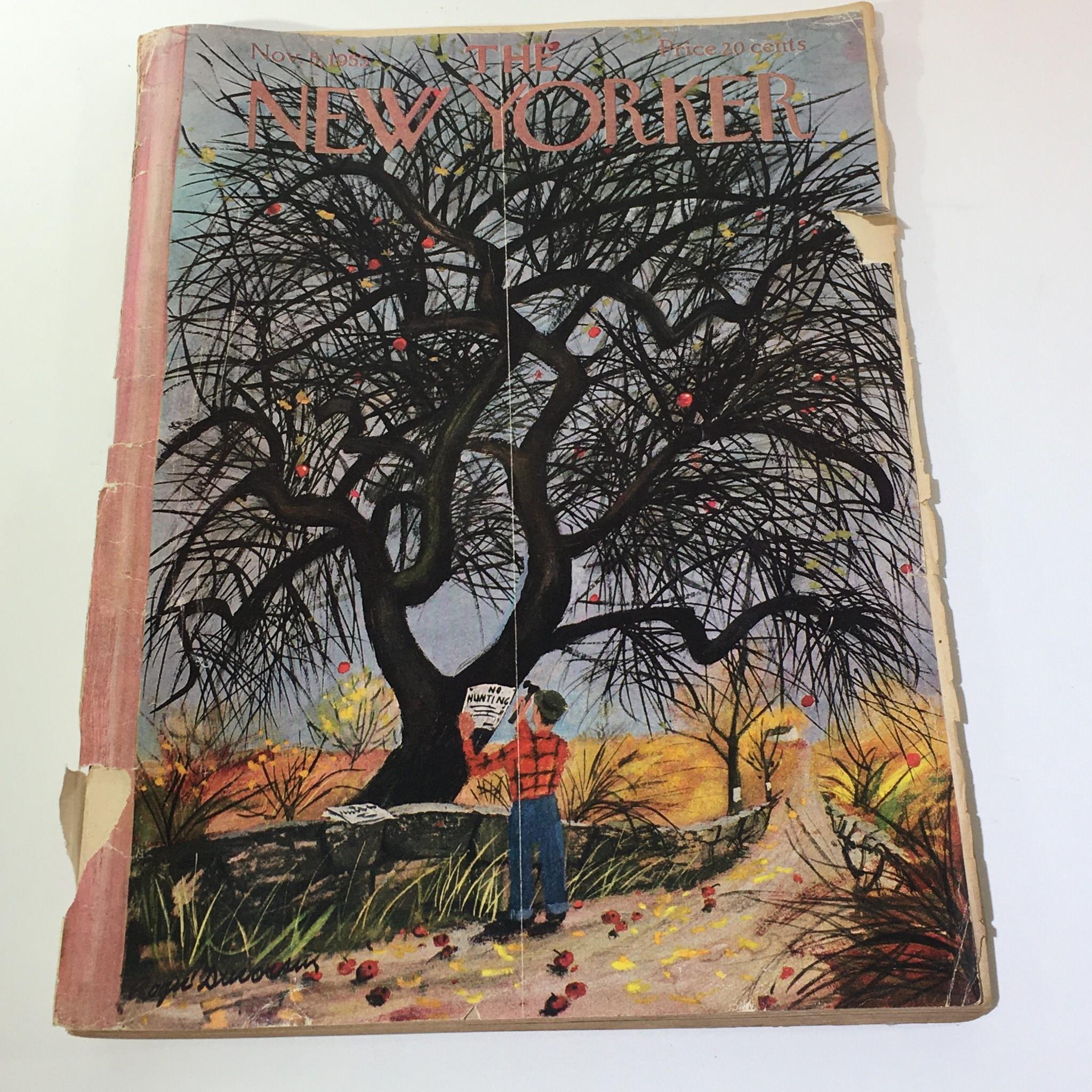 The New Yorker Magazine November 5 1955 Full Theme Cover by Roger Duvoisin