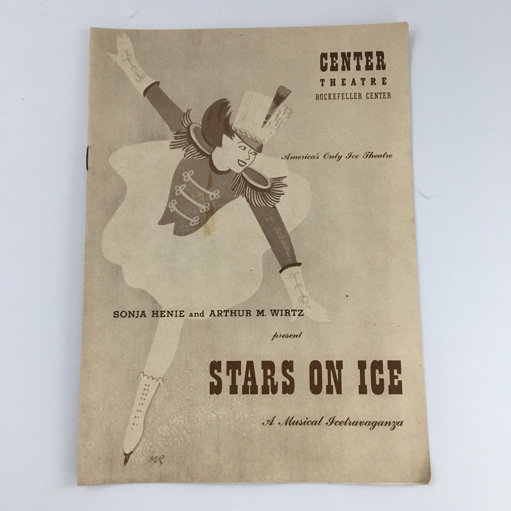 1943 Center Theatre Rockefeller Center 'Stars on Ice' Sonja Hennie, Arthur Wirtz