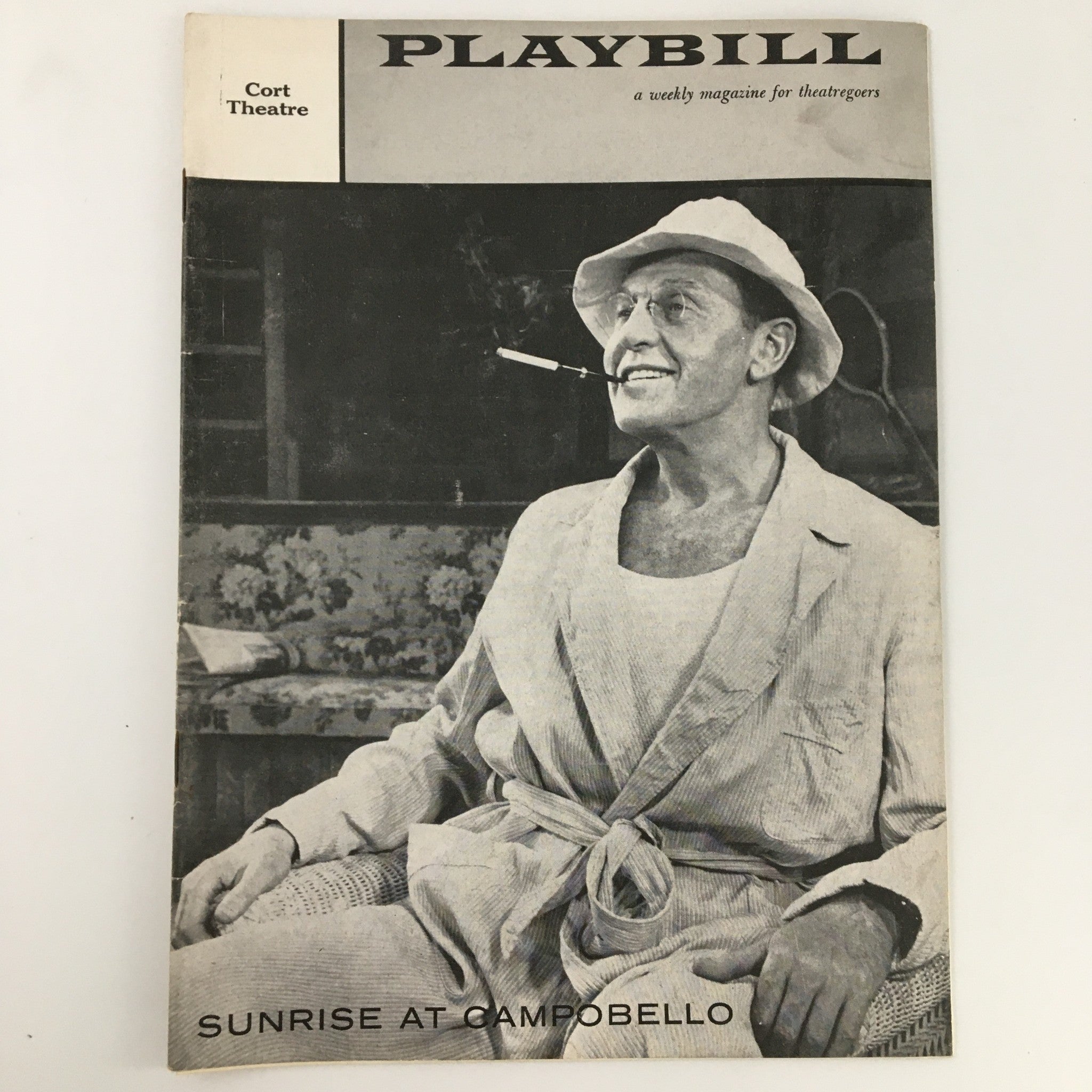 1958 Playbill Cort Theatre 'Sunrise at Campobello' Dore Schary, Mary Fickett