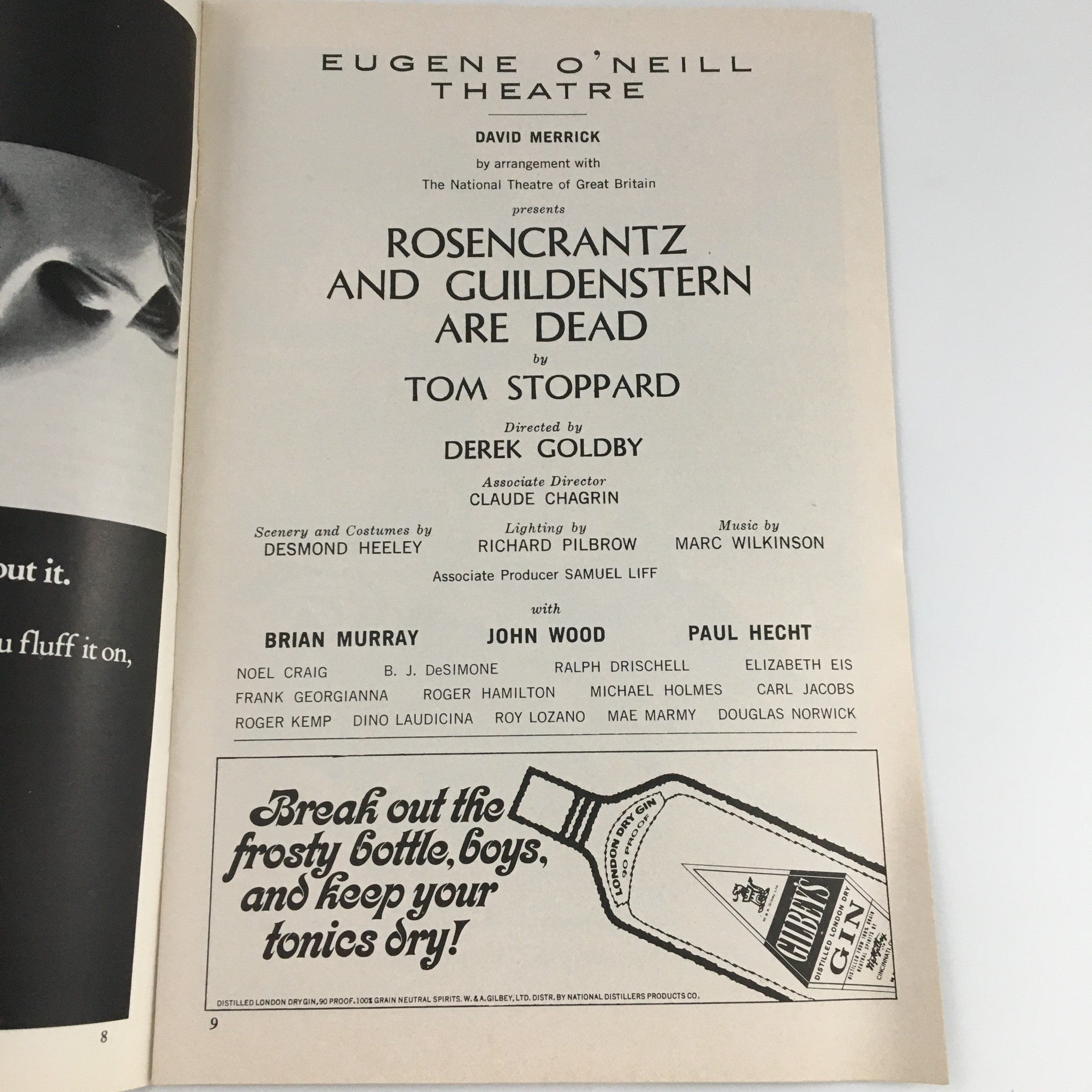 1967 Playbill Eugene O'Neill Theatre 'Rosencrantz and Guildenstern are Dead'