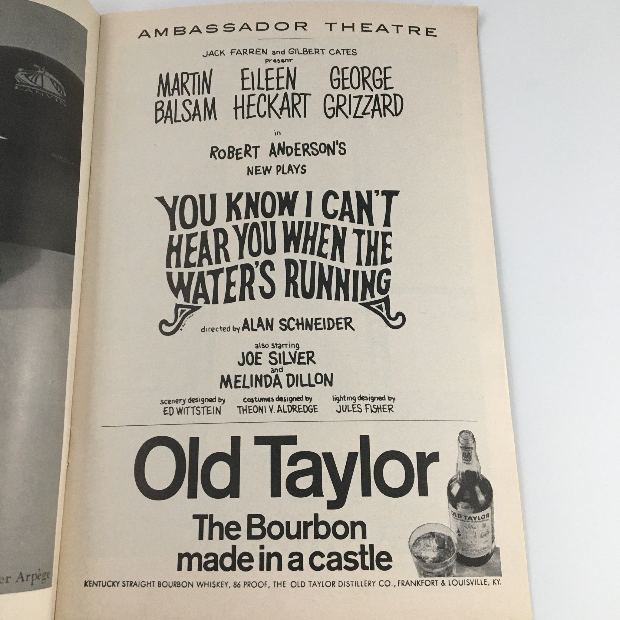 1967 Playbill Ambassador Thtr You Know I Can't Hear You When the Water's Running