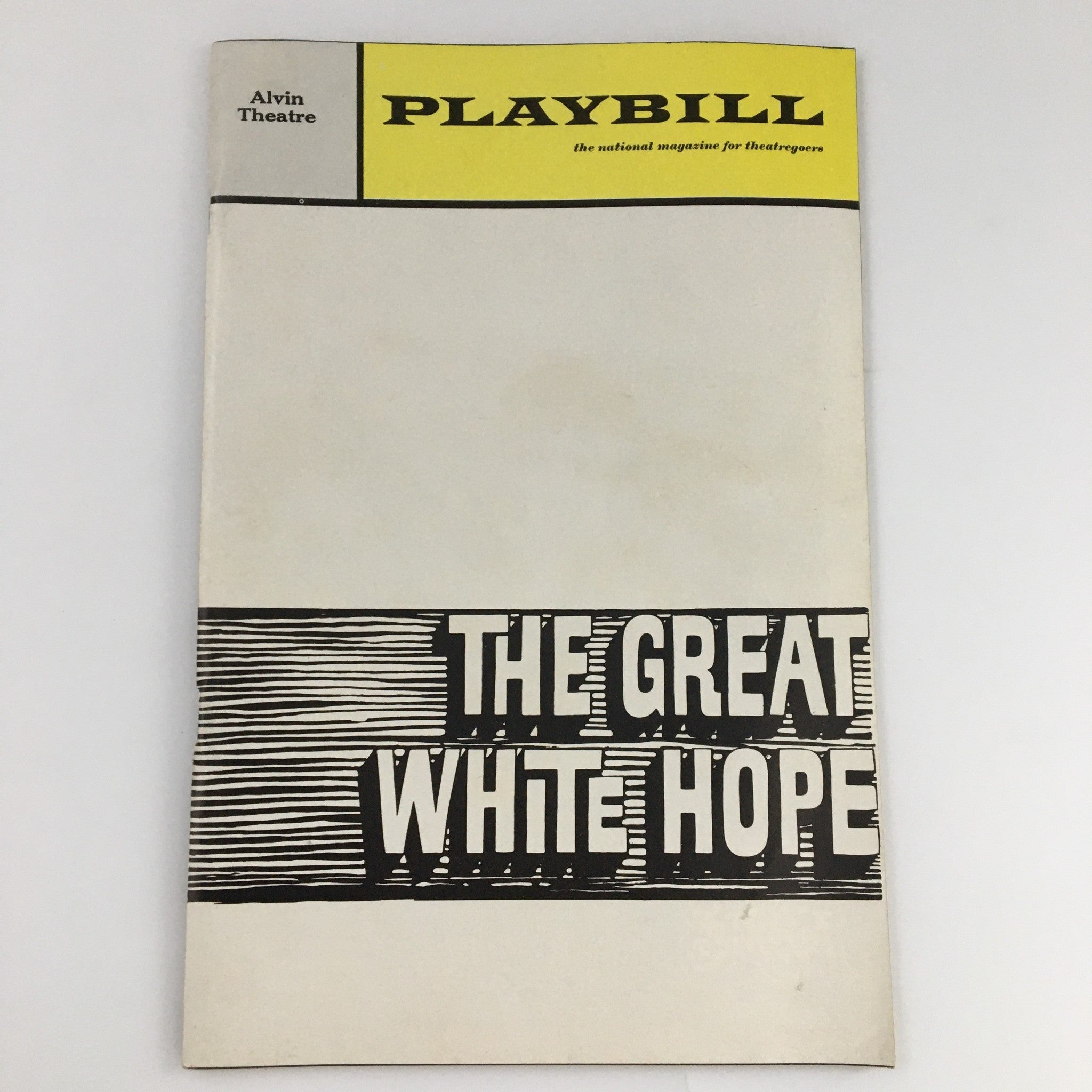 1968 Playbill Alvin Theatre 'The Great White Hope' Jane Alexander, Lou Gilbert