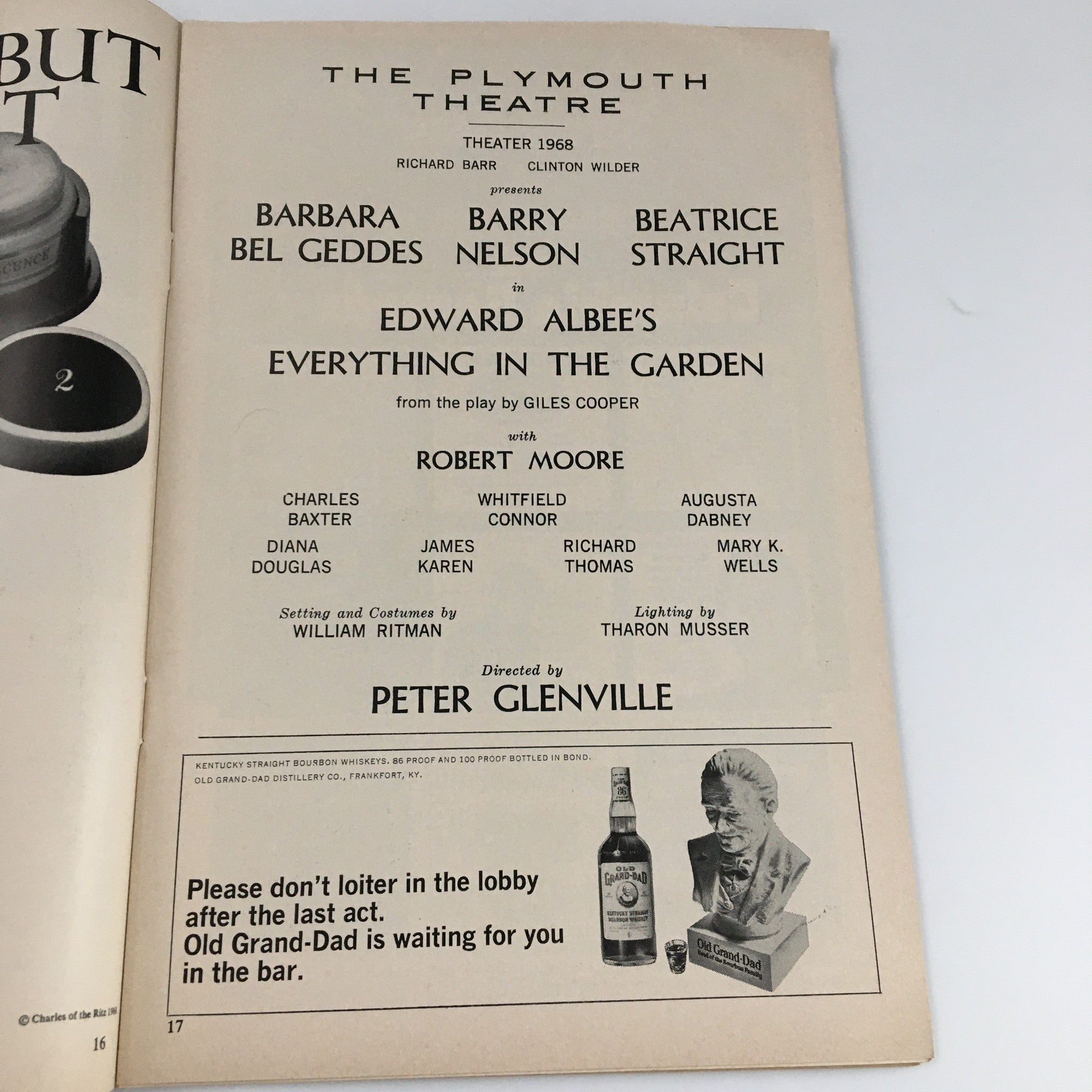 1968 Playbill The Plymouth Theatre 'Everything in the Garden' Barbara Bel Geddes