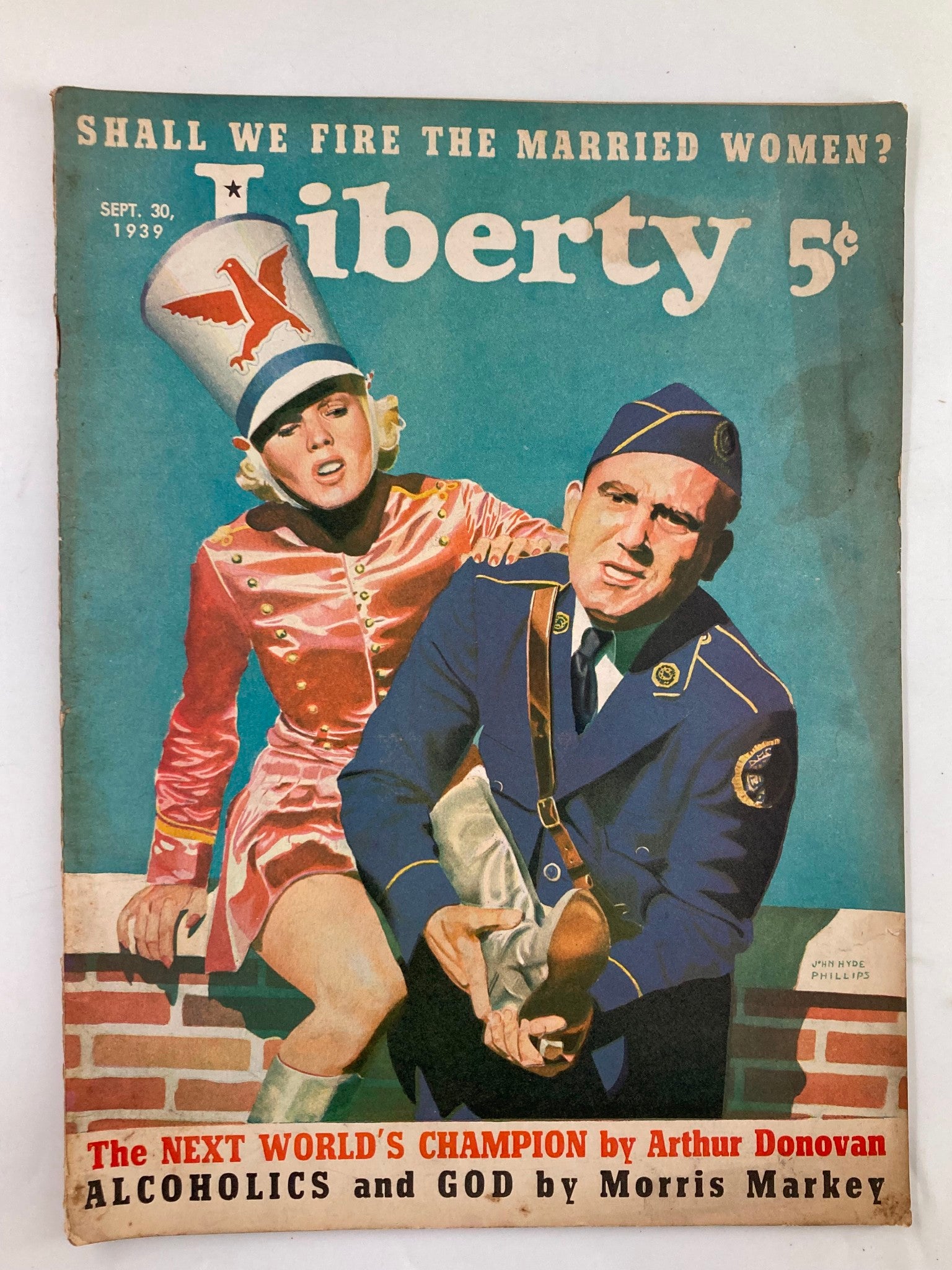 Cover of Liberty Magazine, September 30, 1939, featuring the first published article about Alcoholics Anonymous