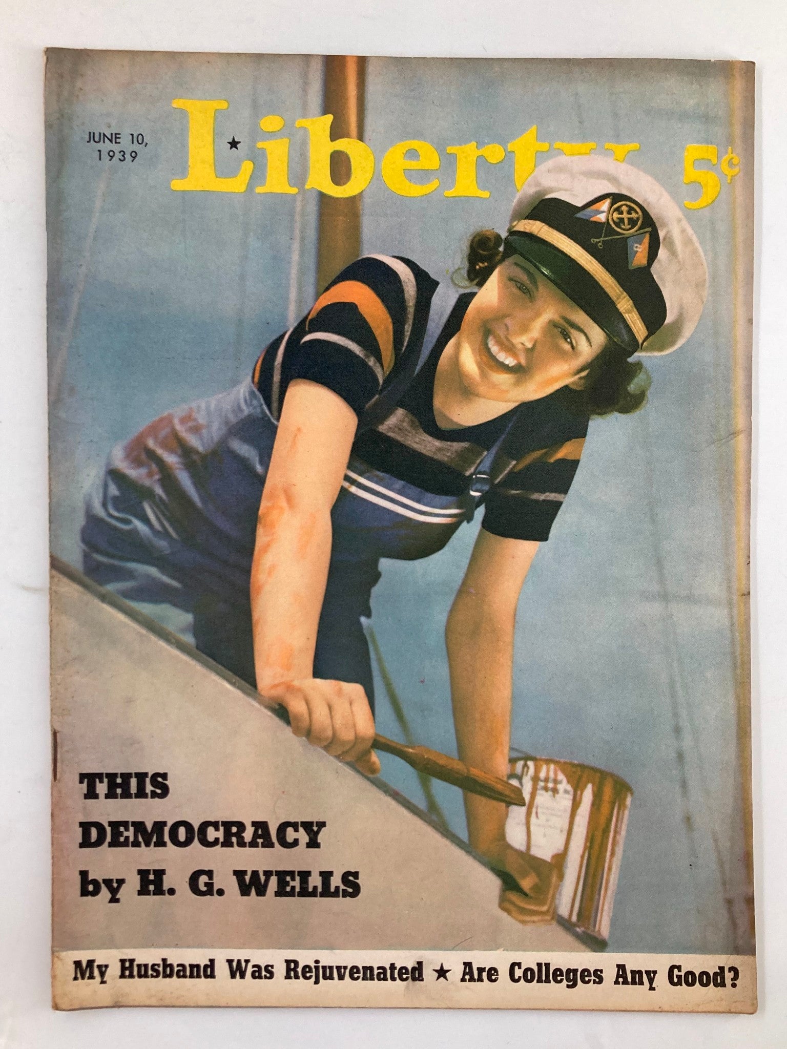 VTG Liberty Magazine June 10 1939 The Democracy by H. G. Wells No Label