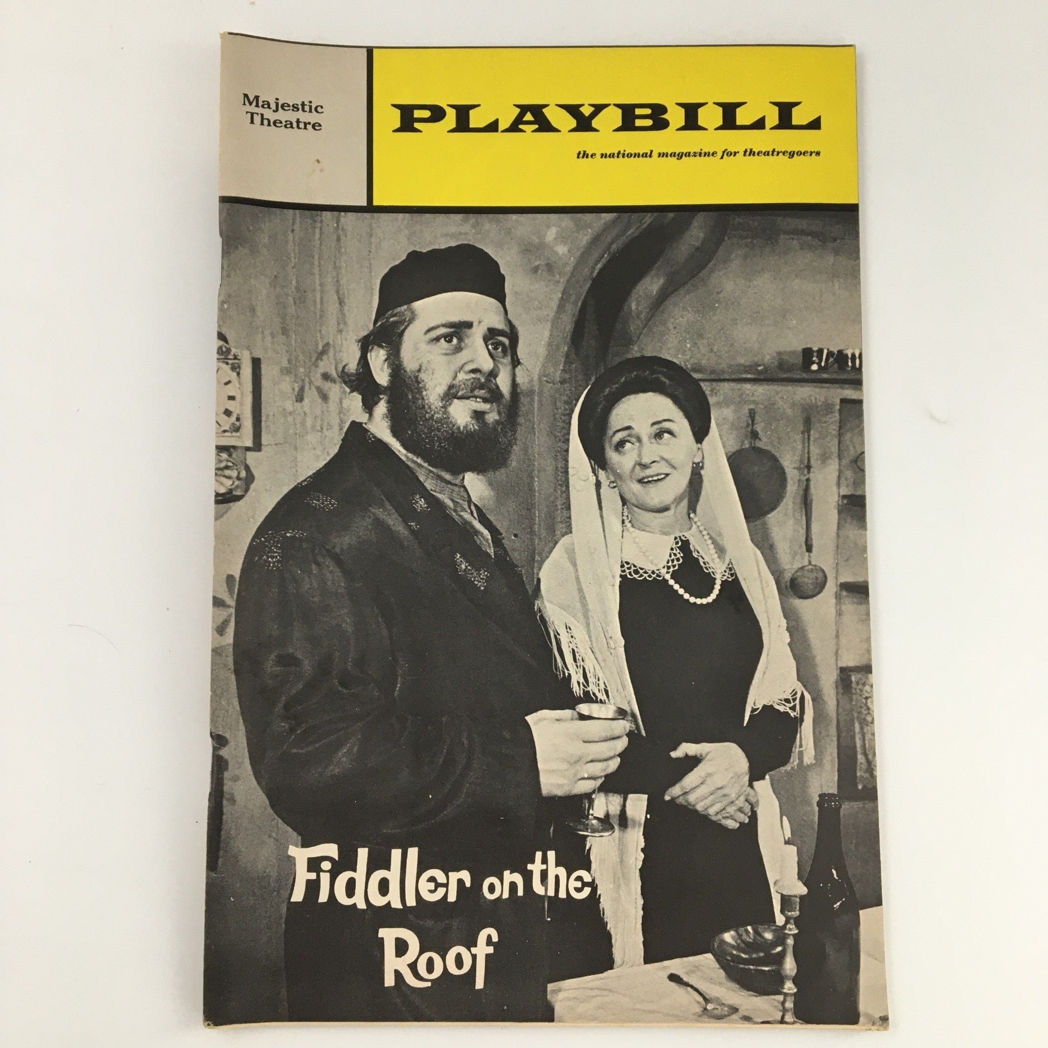 1968 Playbill Majestic Theatre 'Fiddler on the Roof' Harry Goz, Maria Karnilova