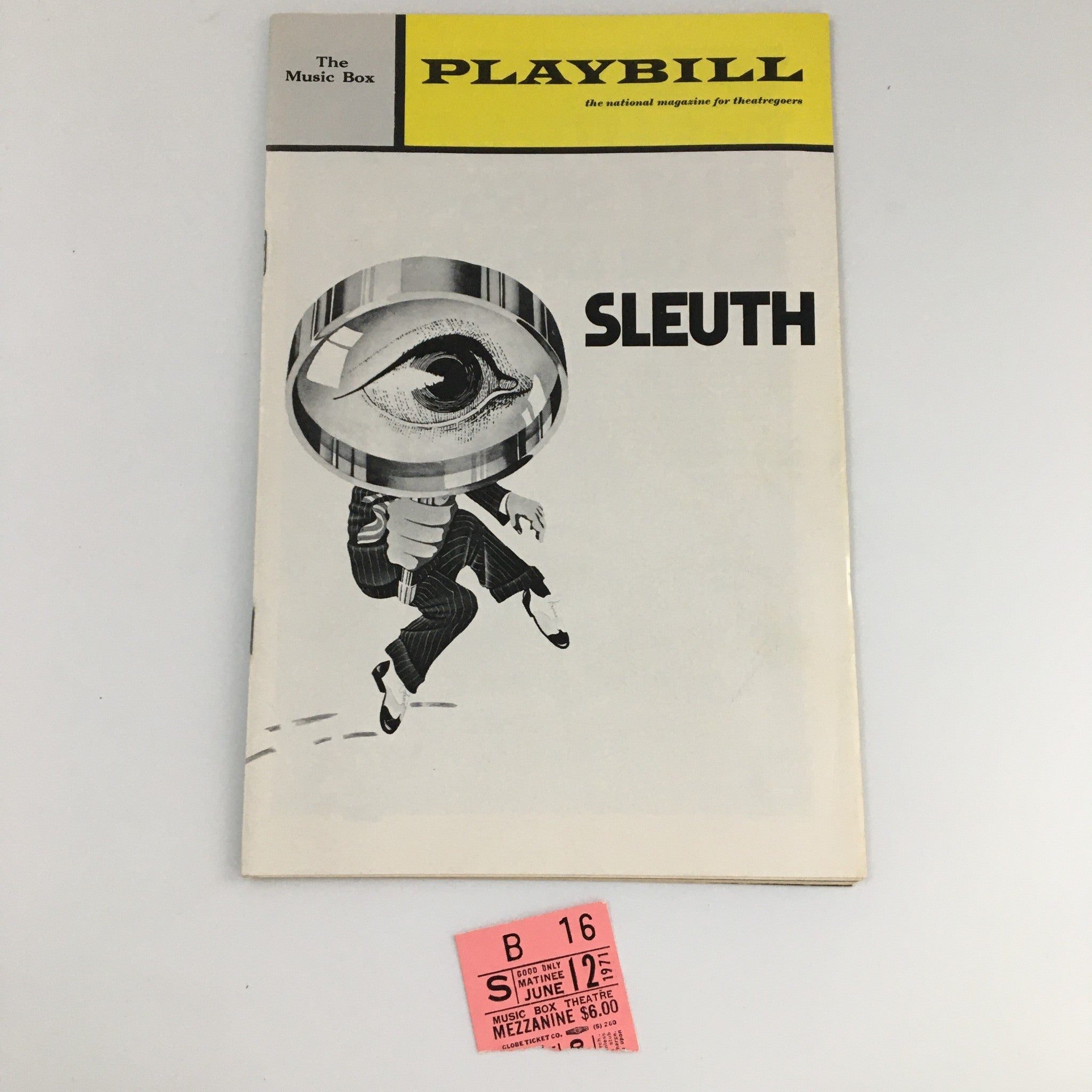 1971 Playbill The Music Box 'Sleuth' Anthony Quayle, Keith Baxter, Philip Farrar