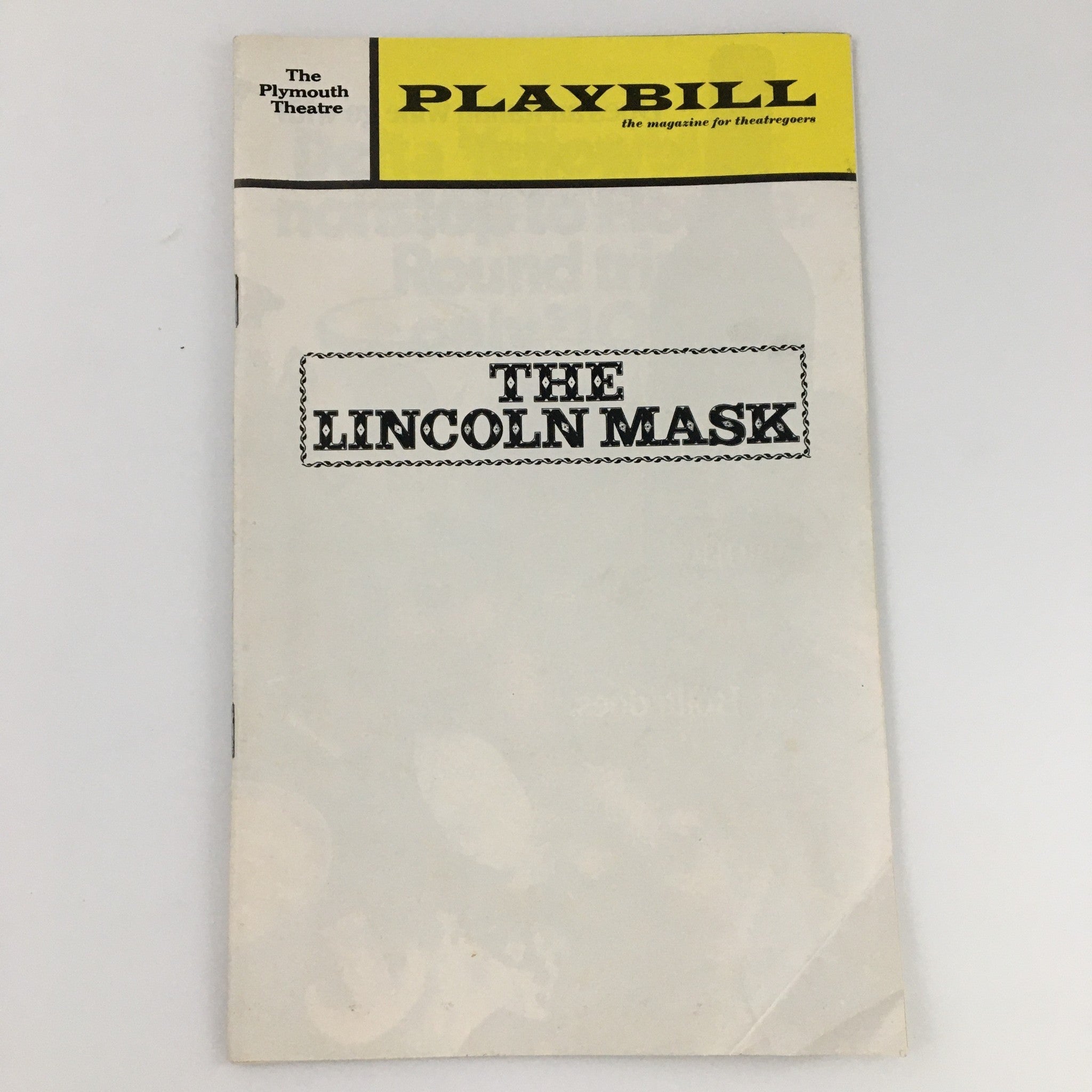 1972 Playbill The Plymouth Theatre The Lincoln Mask' Fred Gywnne Eva Marie Saint