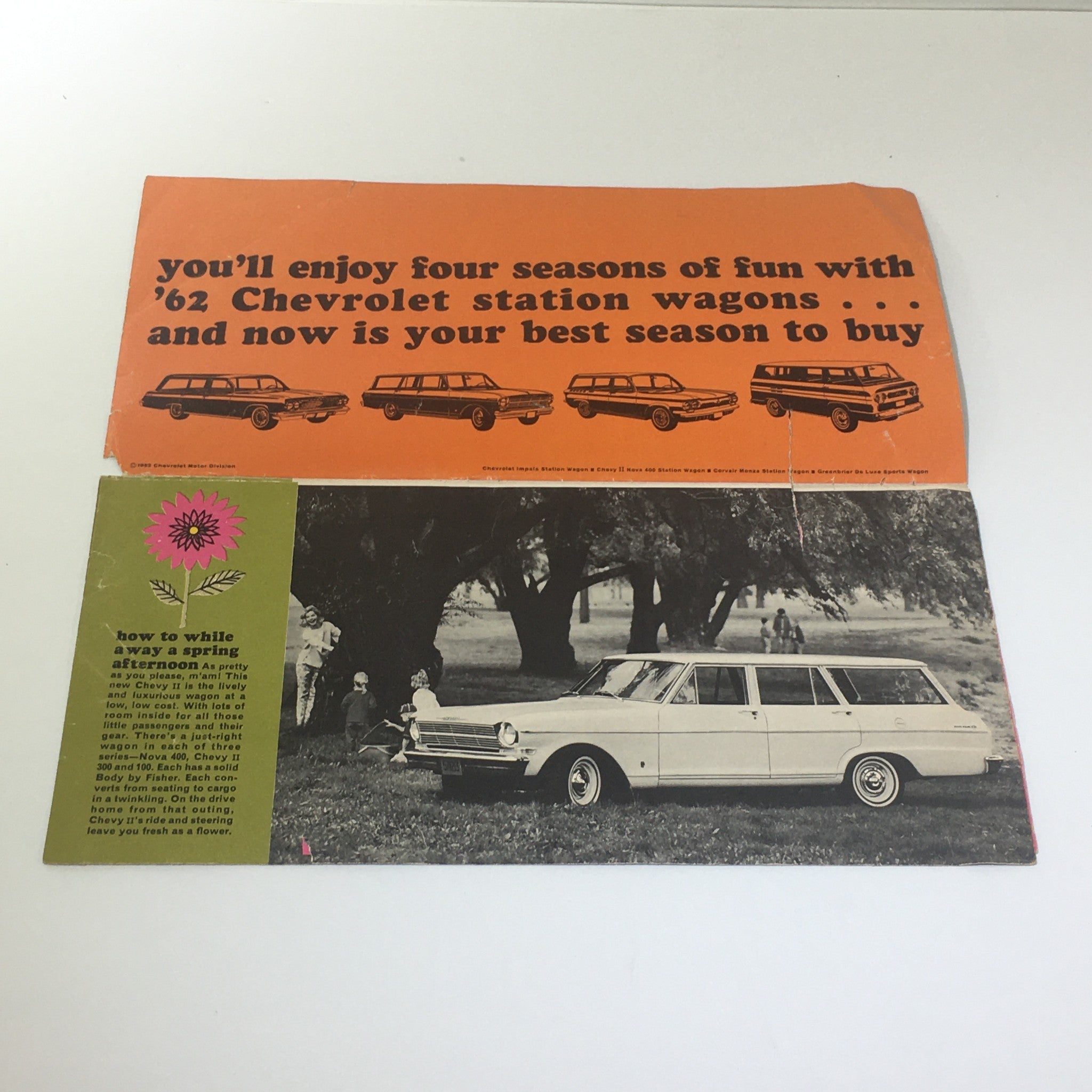 1962 Chevrolet Station Wagons Nova 400 & Chevy II 300 & 400 Car Catalog Brochure