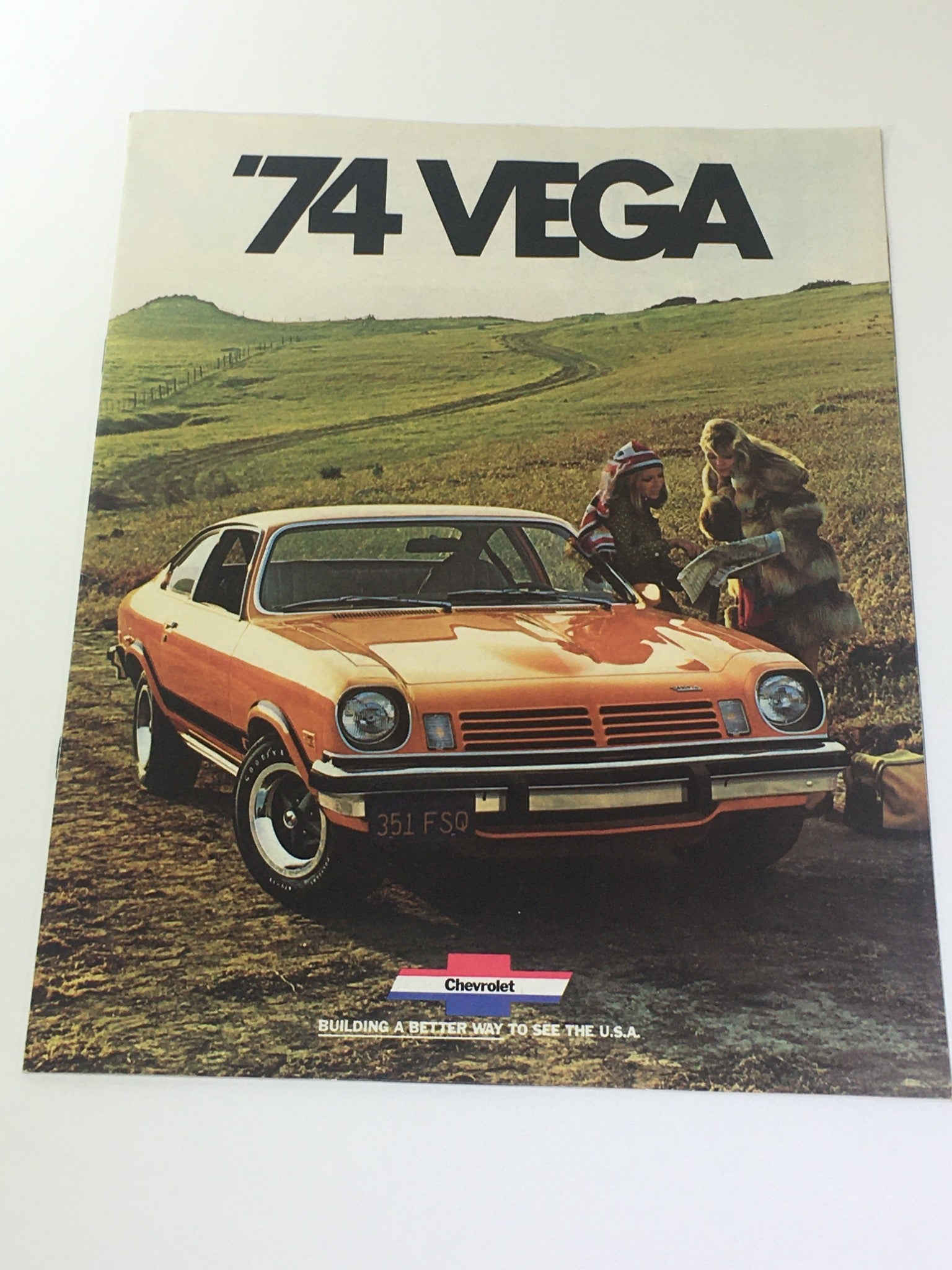 Vintage 1974 Vega by Chevrolet #2677 2-4 Door Sedan Hardtop Car Catalog Brochure