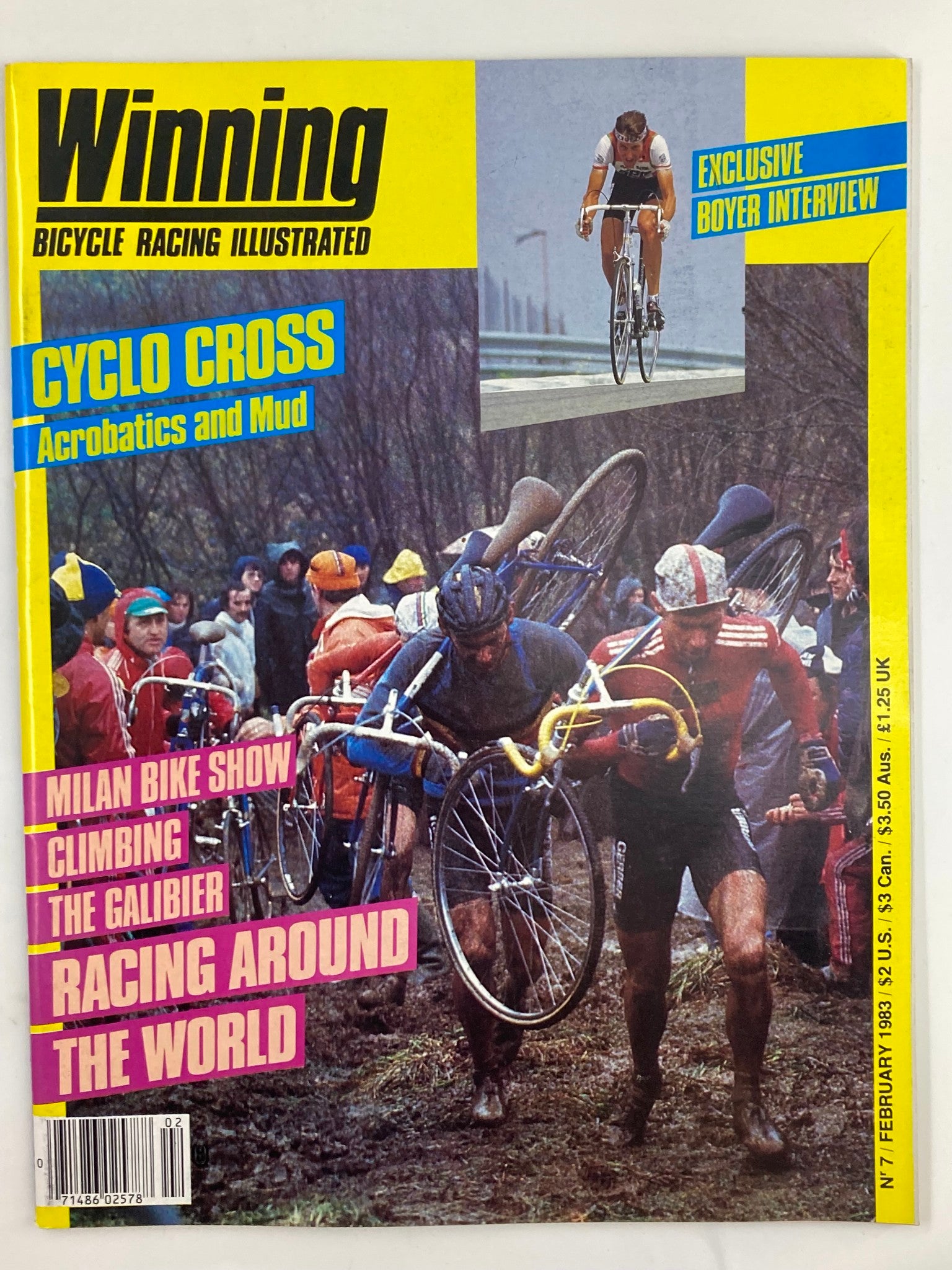 Winning Bicycle Racing Illustrated February 1983 #7 Cyclo Cross in Mud No Label