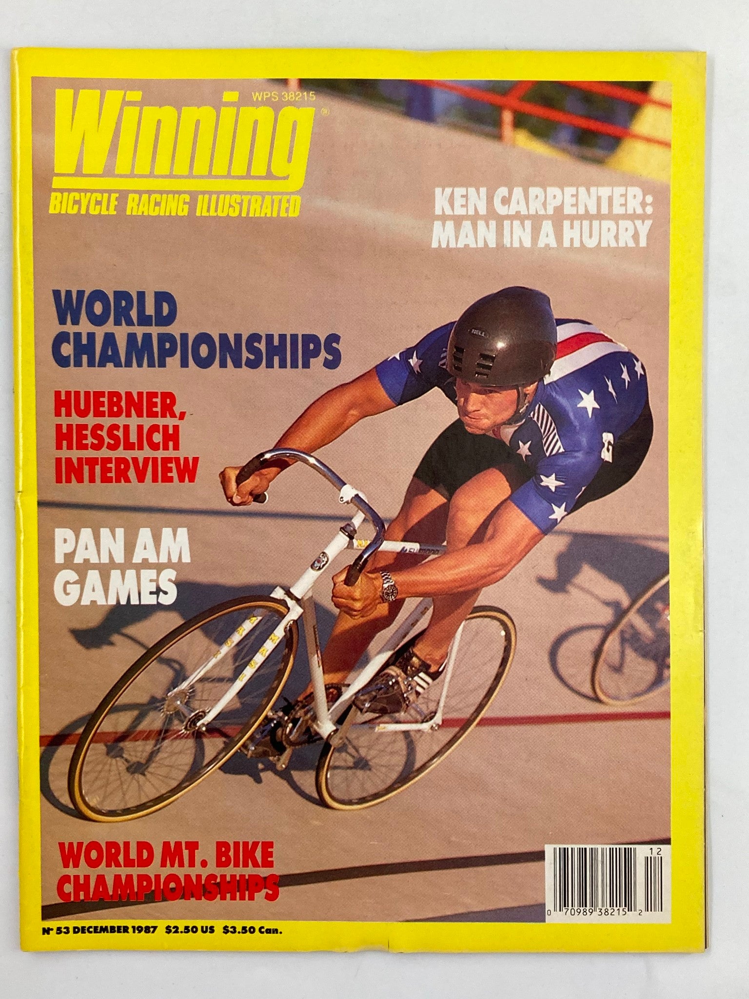 VTG Winning Bicycle Racing Illustrated December 1987 #53 Ken Carpenter No Label