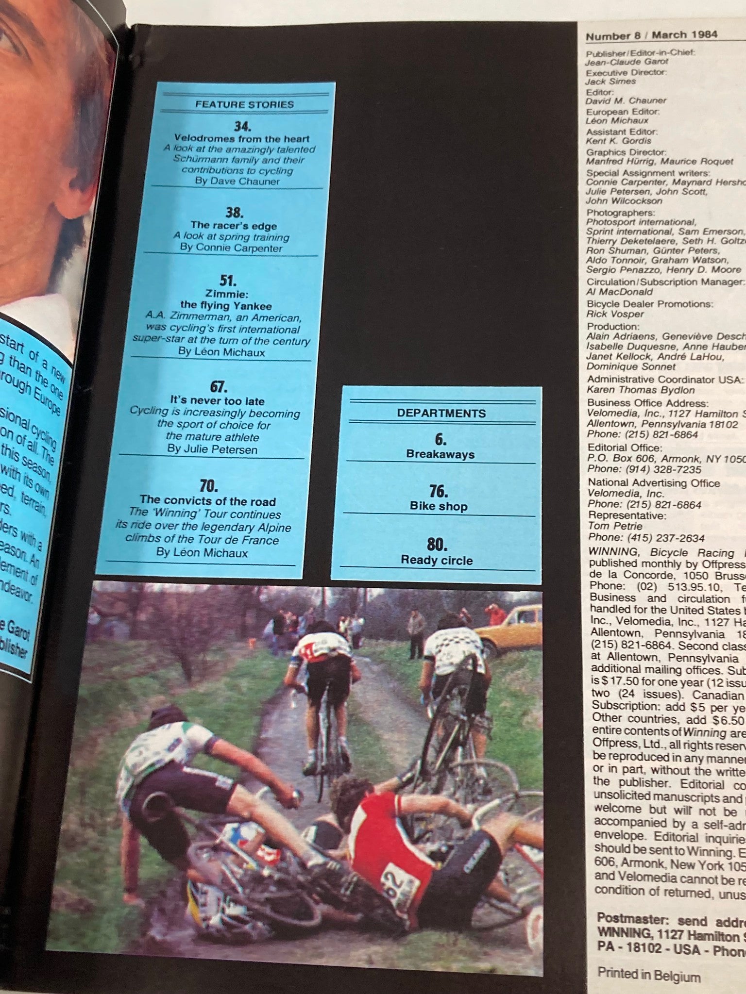 VTG Winning Bicycle Racing Illustrated Mach 1984 #8 Tour de France No Label