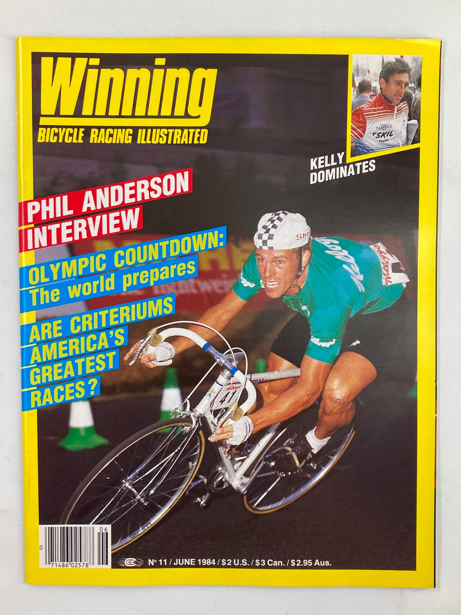 VTG Winning Bicycle Racing Illustrated June 1984 #11 Phil Anderson No Label