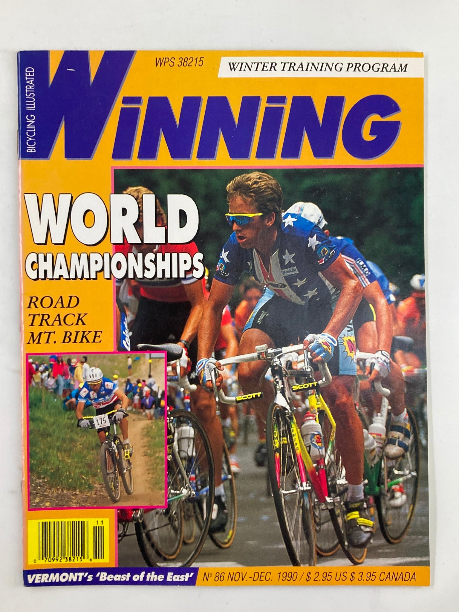 Winning Bicycle Racing Illustrated November 1990 #86 Greg LeMond No Label