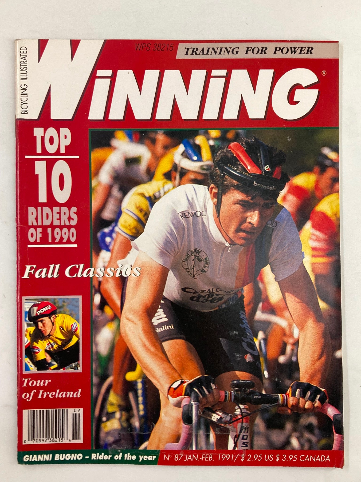 Winning Bicycle Racing Illustrated January 1991 #87 Gianni Bugno No Label