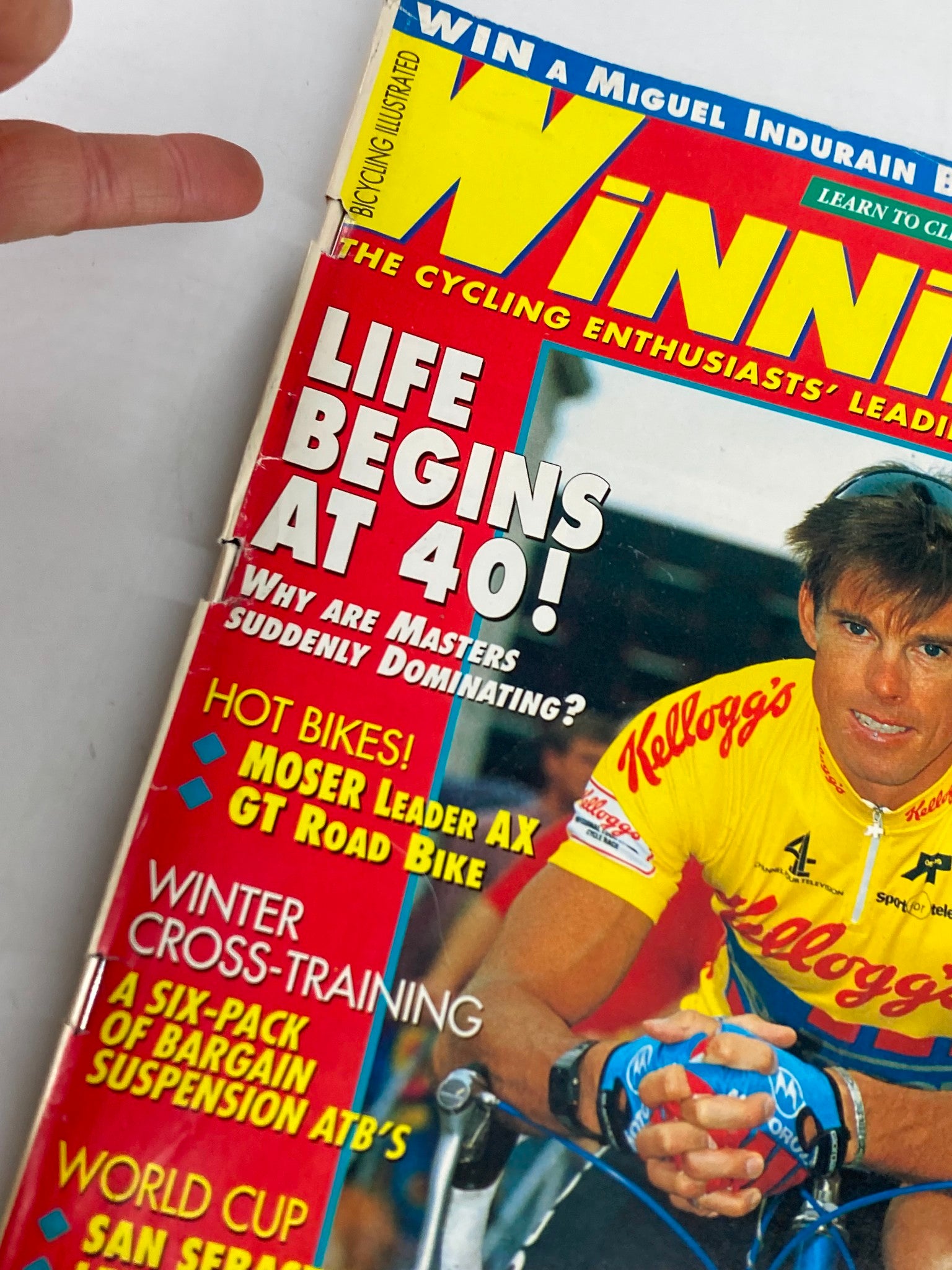 Winning Bicycle Racing Illustrated October 1993 #117 Phil Anderson No Label