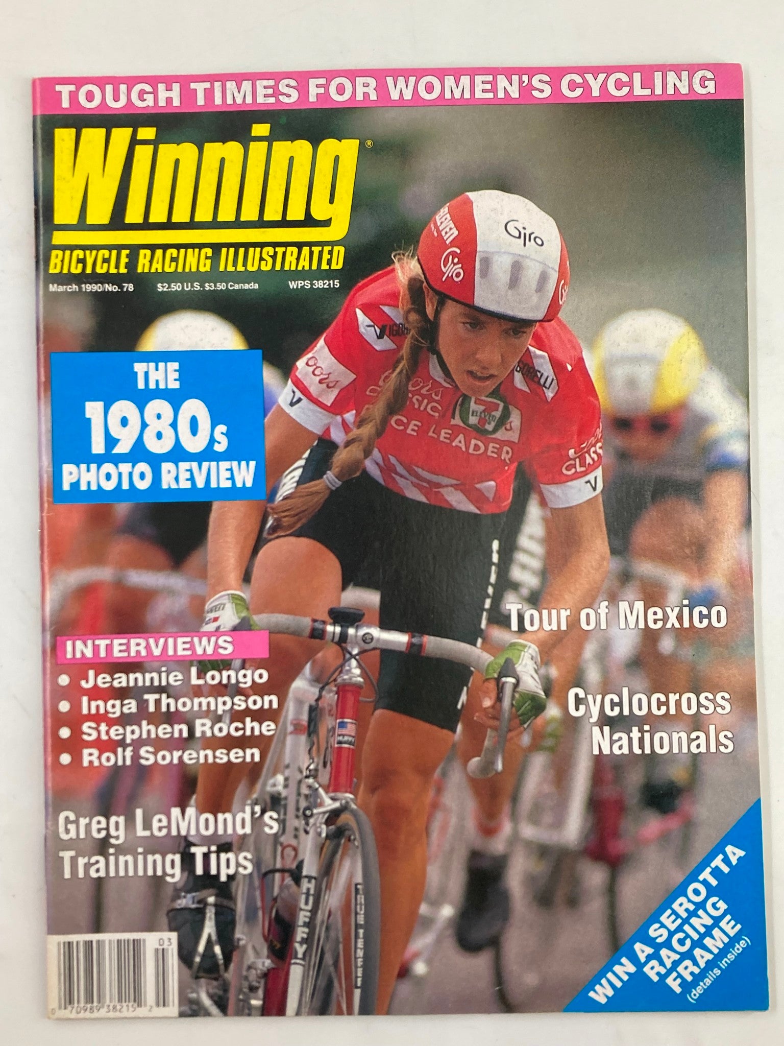 Winning Bicycle Racing Illustrated March 1990 #78 Ingna Thompson No Label