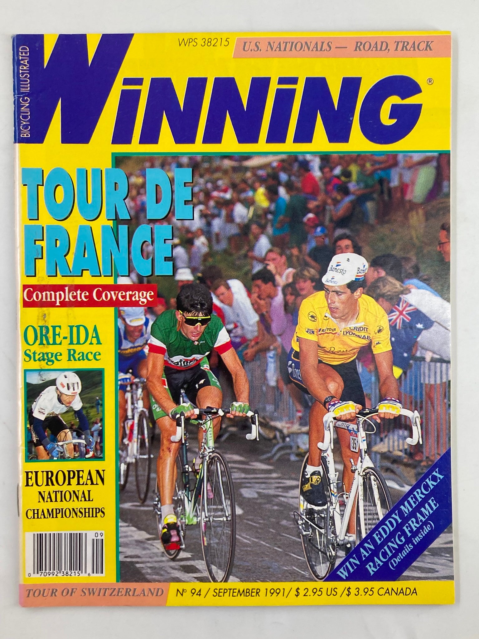 Winning Bicycle Racing Illustrated September 1991 #99 Tour de France No Label