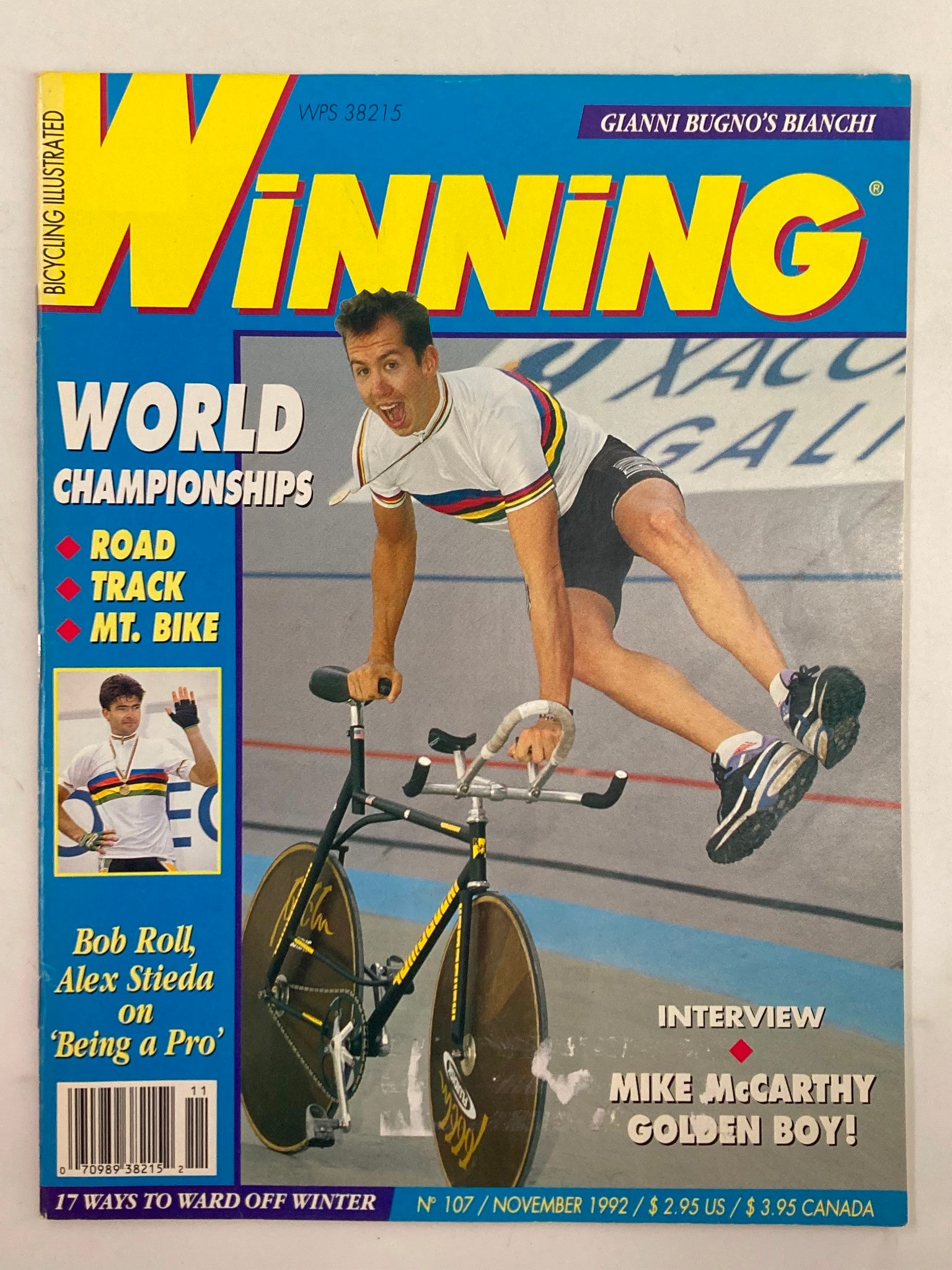 Winning Bicycle Racing Illustrated November 1992 No. 107 Mike McCarthy