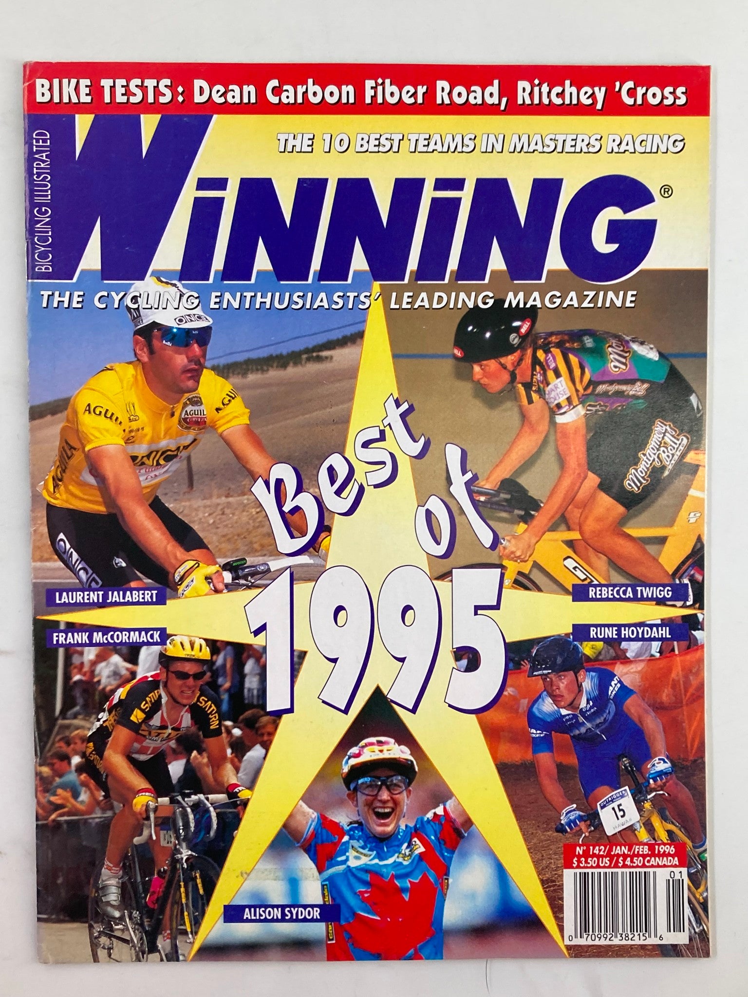 Winning Bicycle Racing Illustrated January 1996 No. 142 Laurent Jalabert