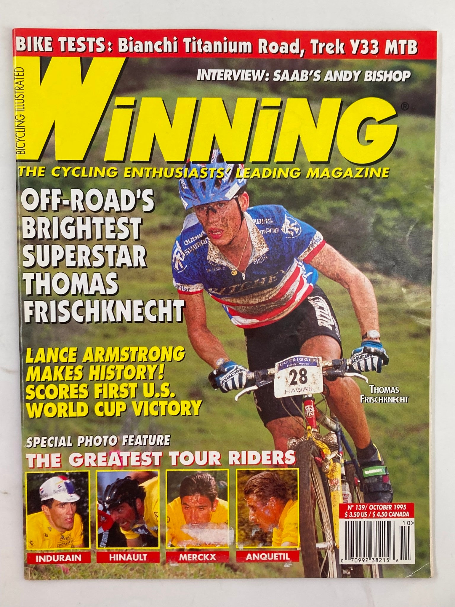 Winning Bicycle Racing Illustrated October 1995 No. 139 Thomas Frischknecht