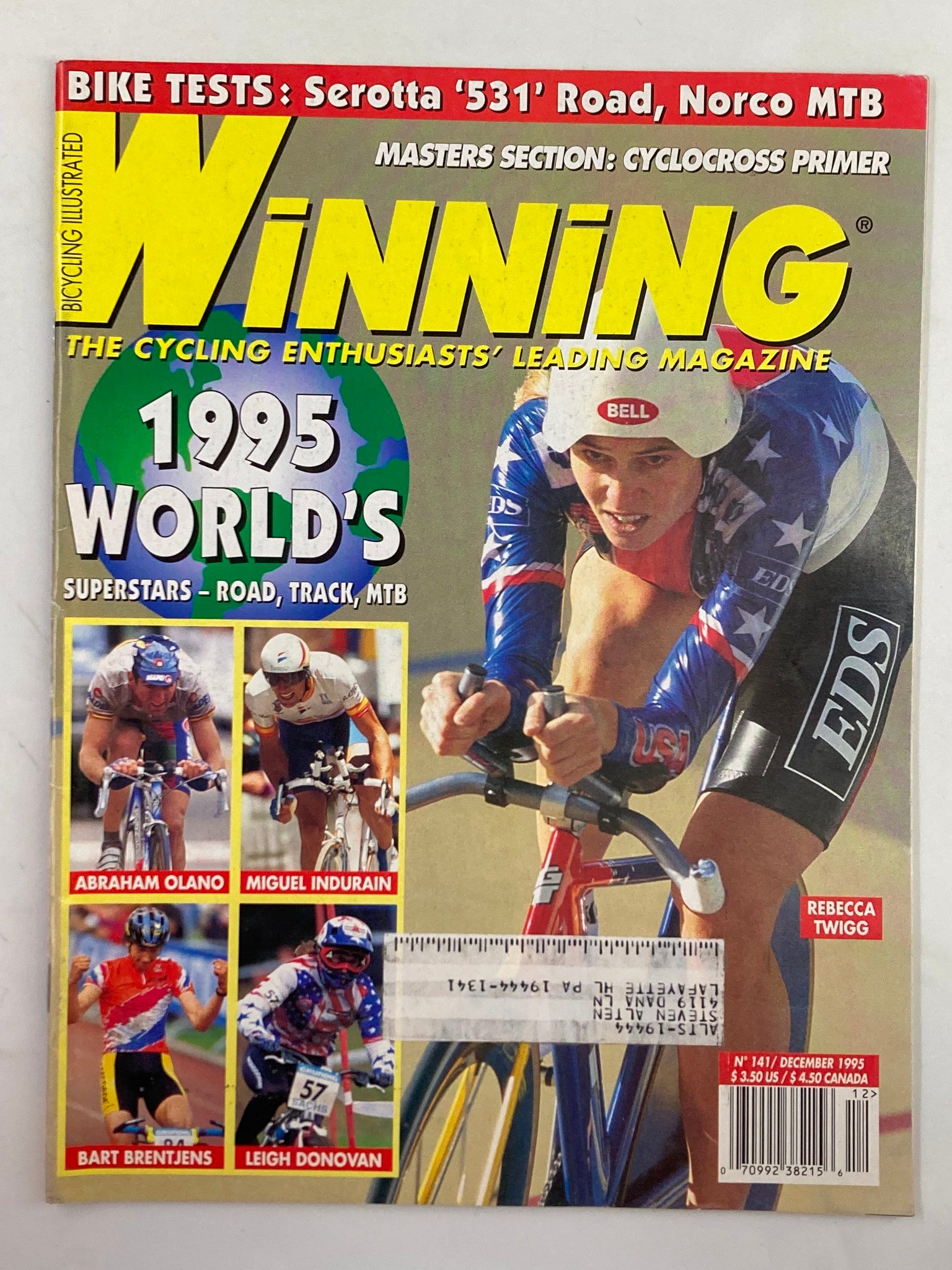 Winning Bicycle Racing Illustrated December 1995 No. 141 Rebecca Twigg