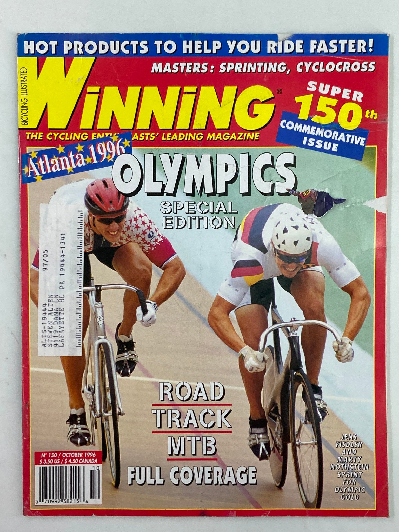 Winning Bicycle Racing Illustrated October 1996 No. 150 Jens Fiedler