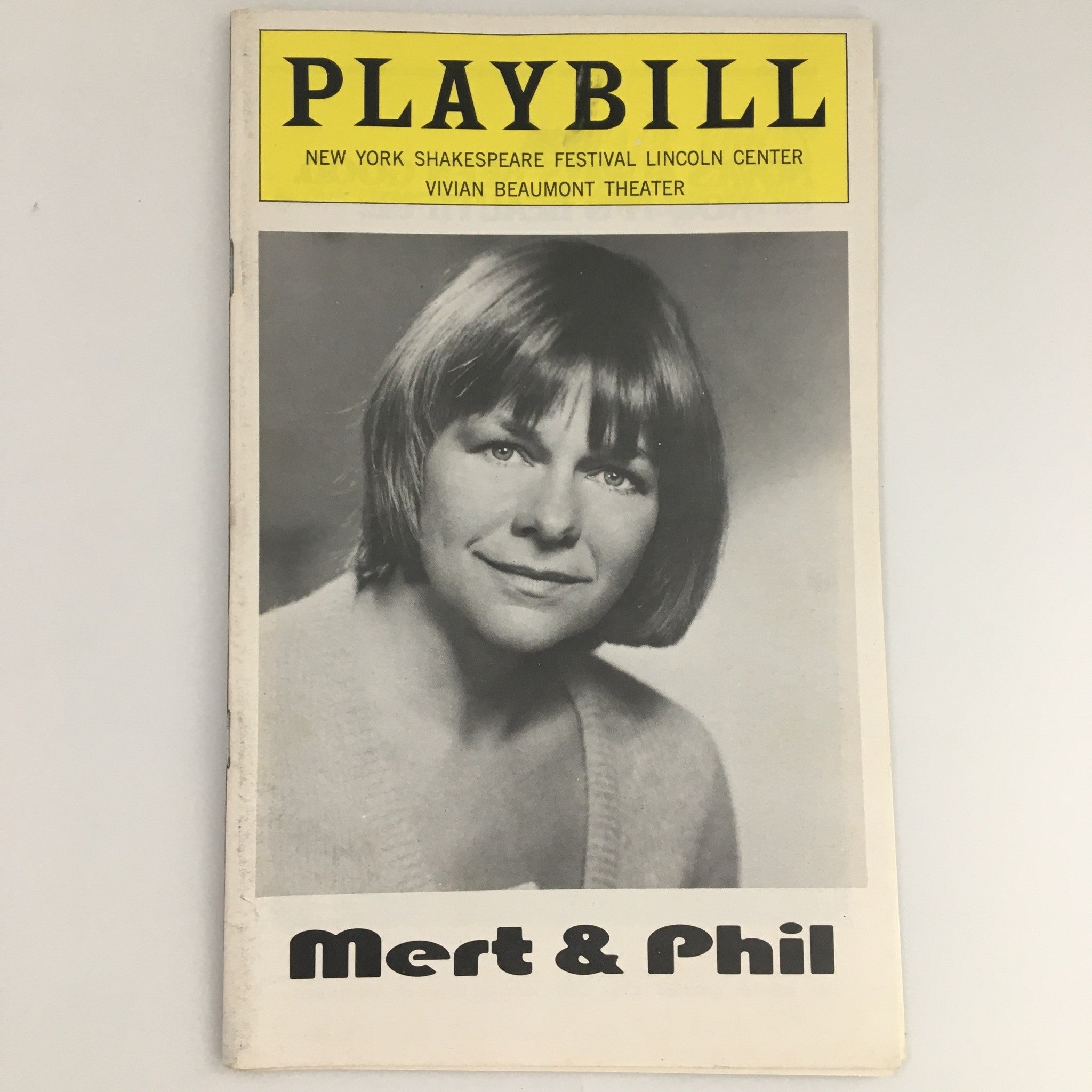 1974 Playbill Vivian Beaumont Theater 'Mert & Phil' Rhoda Gemignani, Anne Burr