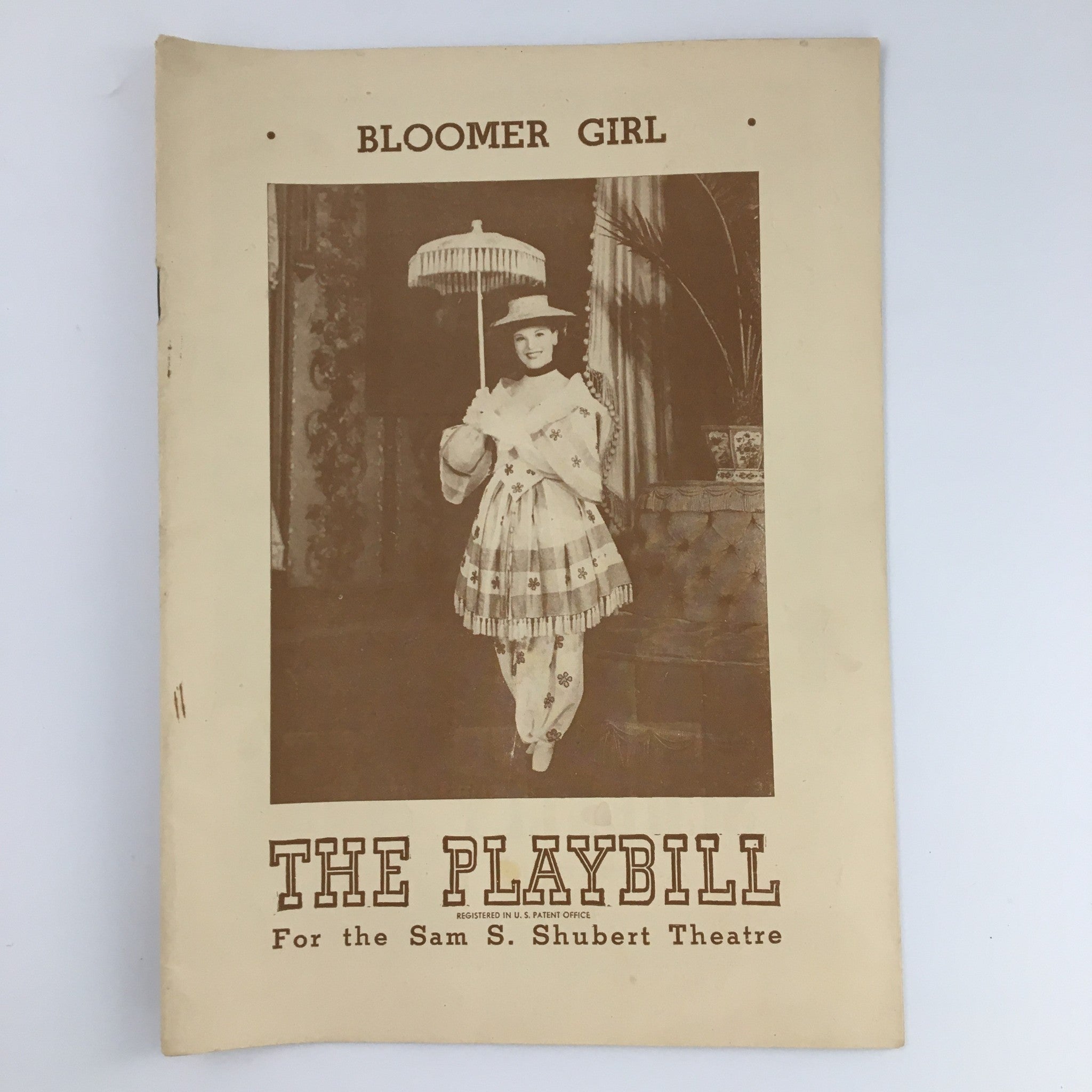 1945 Playbill Sam S. Shubert Theatre 'Bloomer Girl' Nanette Fabray, David Brooks